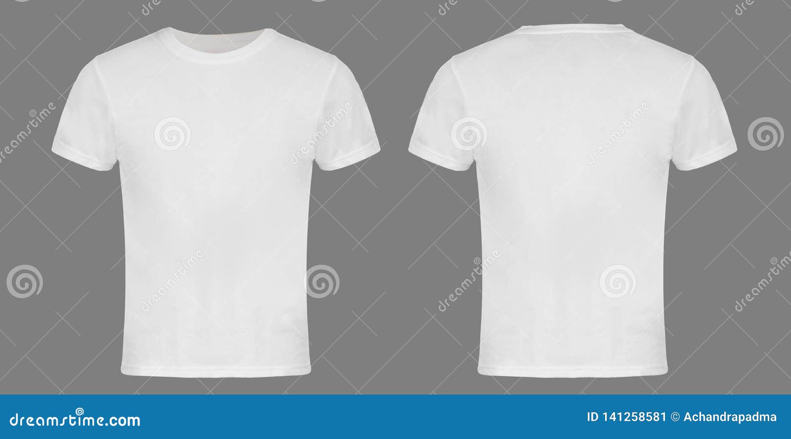 White Blank T-shirt Front and Back Stock Image - Image of design, shape:  141258581