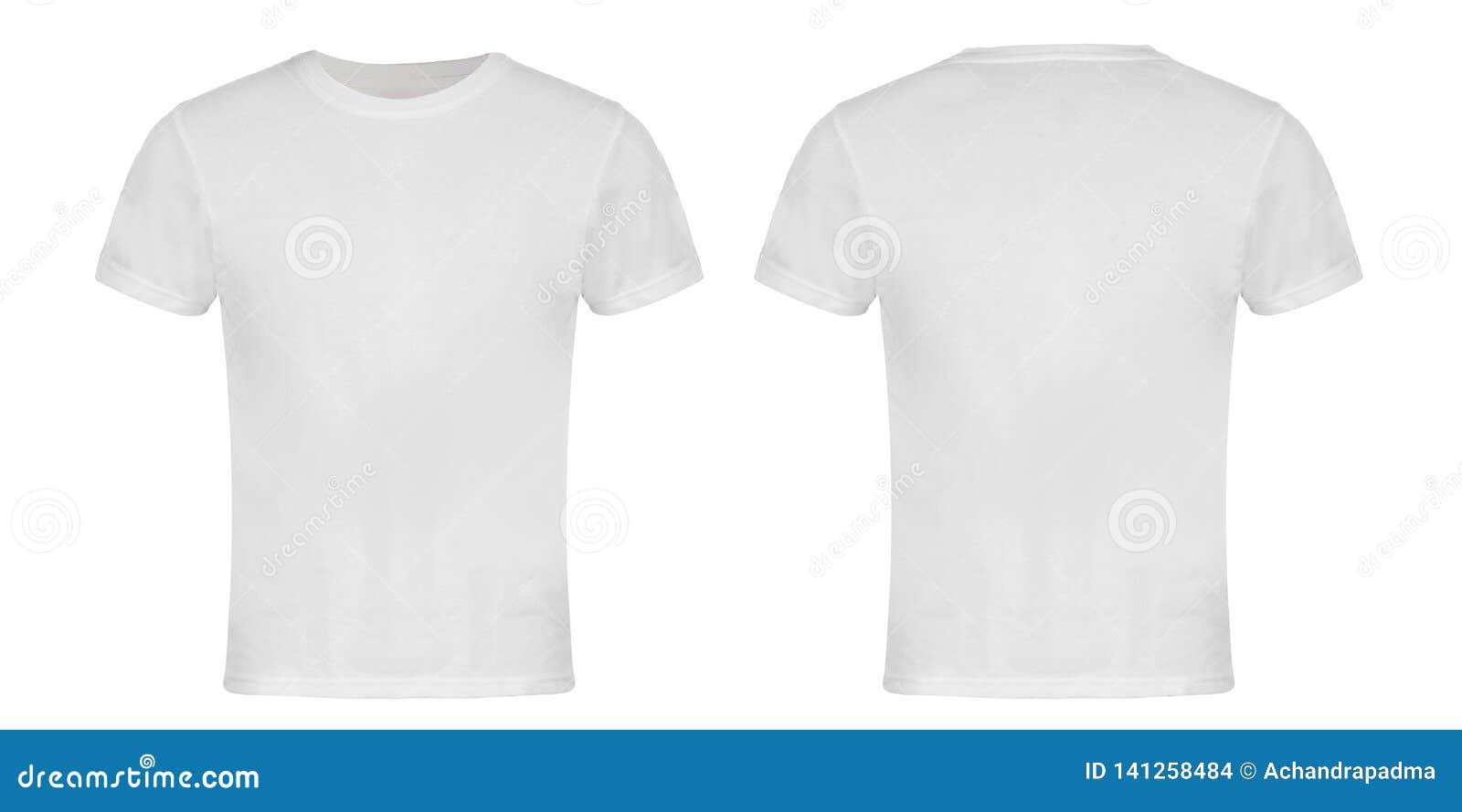 White Blank T-shirt Front and Back Stock Photo - Image of design, dress ...