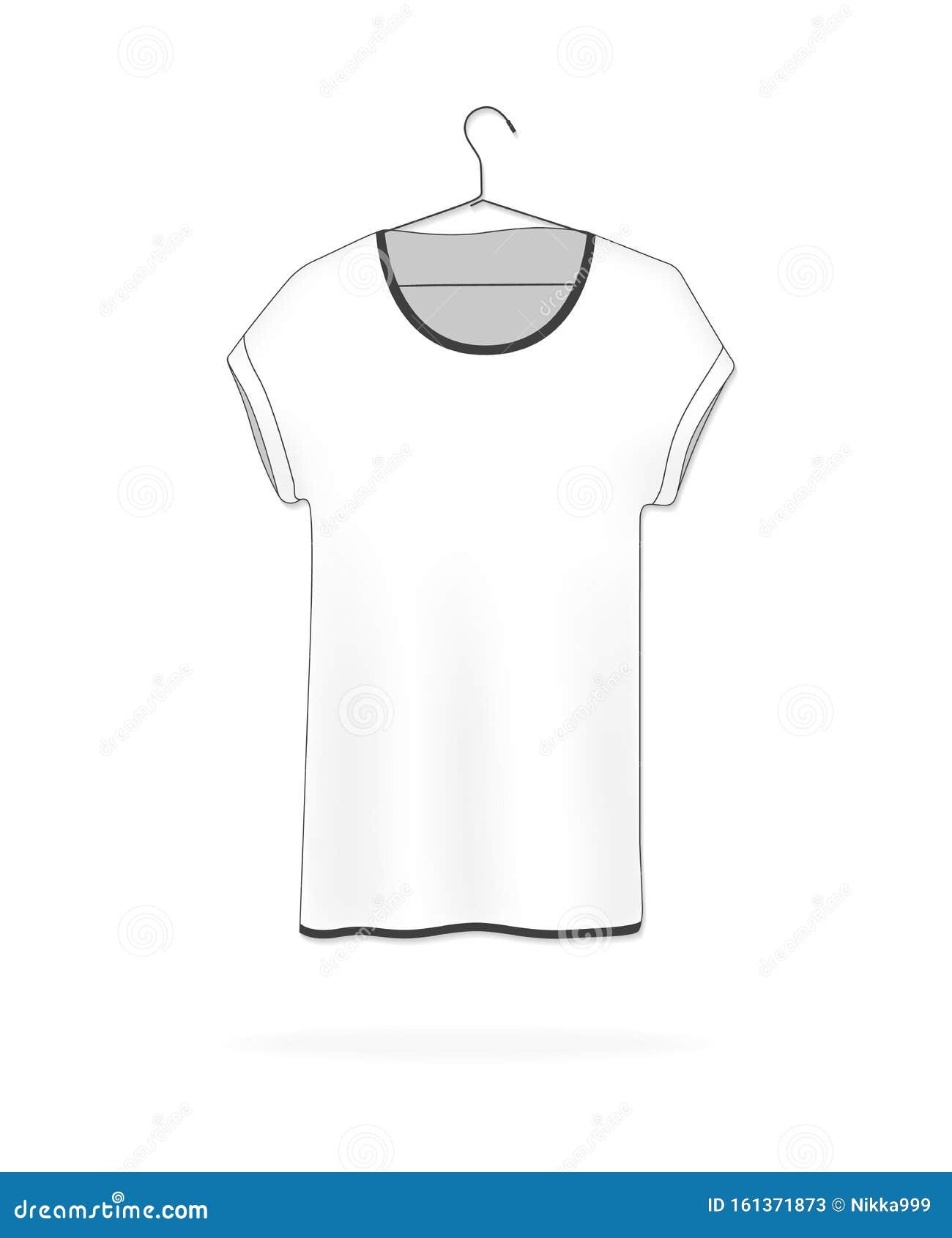 Download White Blank T-shirt Hanging On A Hanger, Vector ...