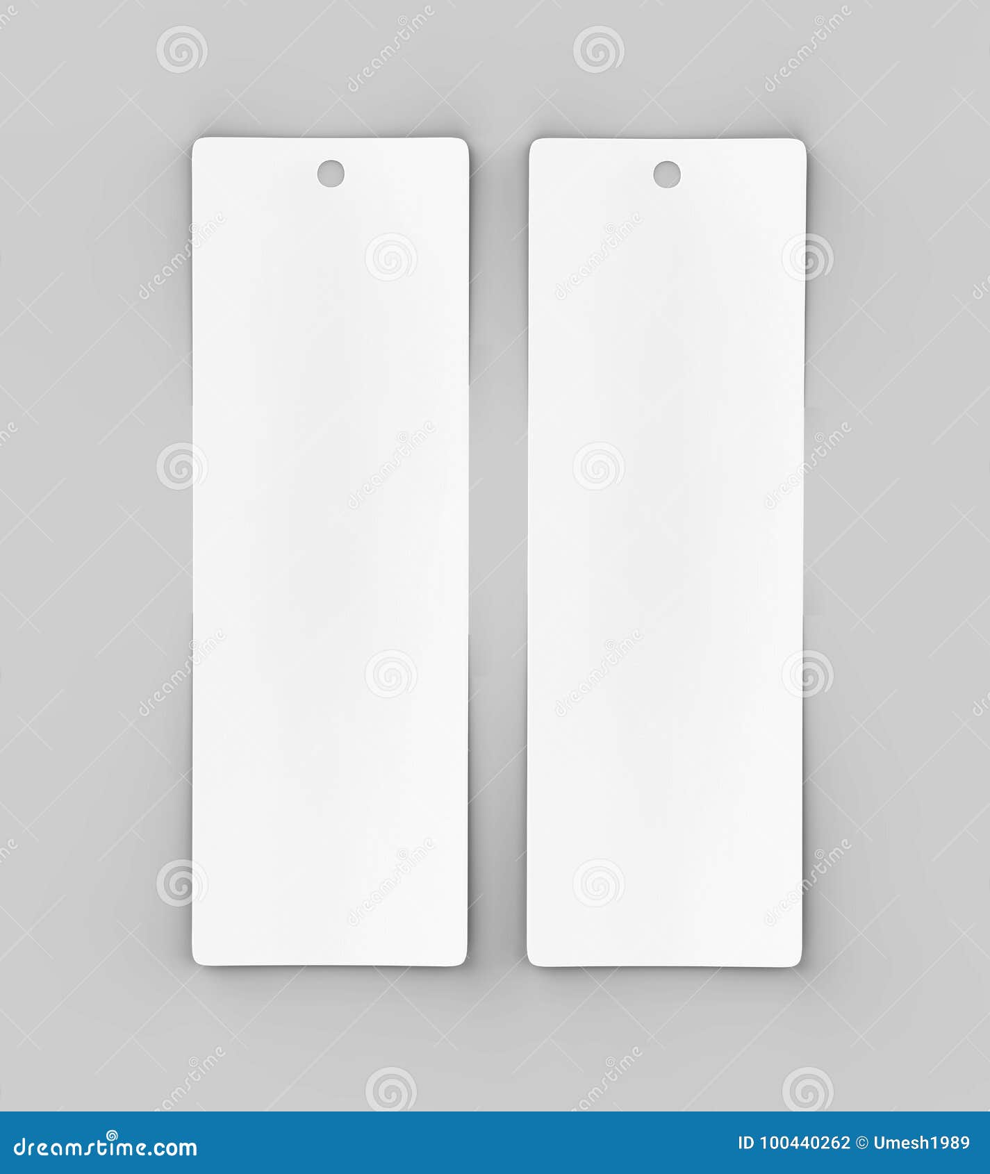 White Blank Tag or Label and Bookmark Stock Illustration Intended For Book Label Template Free