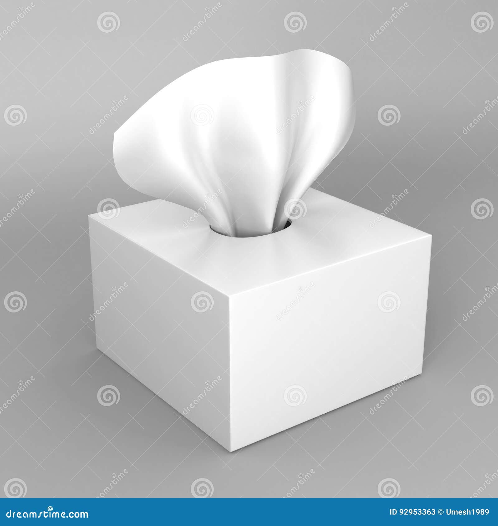 Download White Blank Tissue Square Box On Grey Background For Print Design And Mock Up 3d Render Illustration Template Stock Illustration Illustration Of Copy Handkerchief 92953363