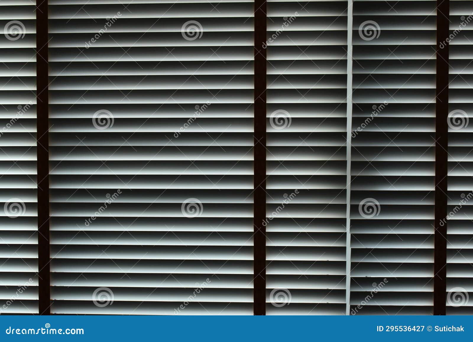 White Blinds Curtain Put on the Window, Interior Design Stock Image