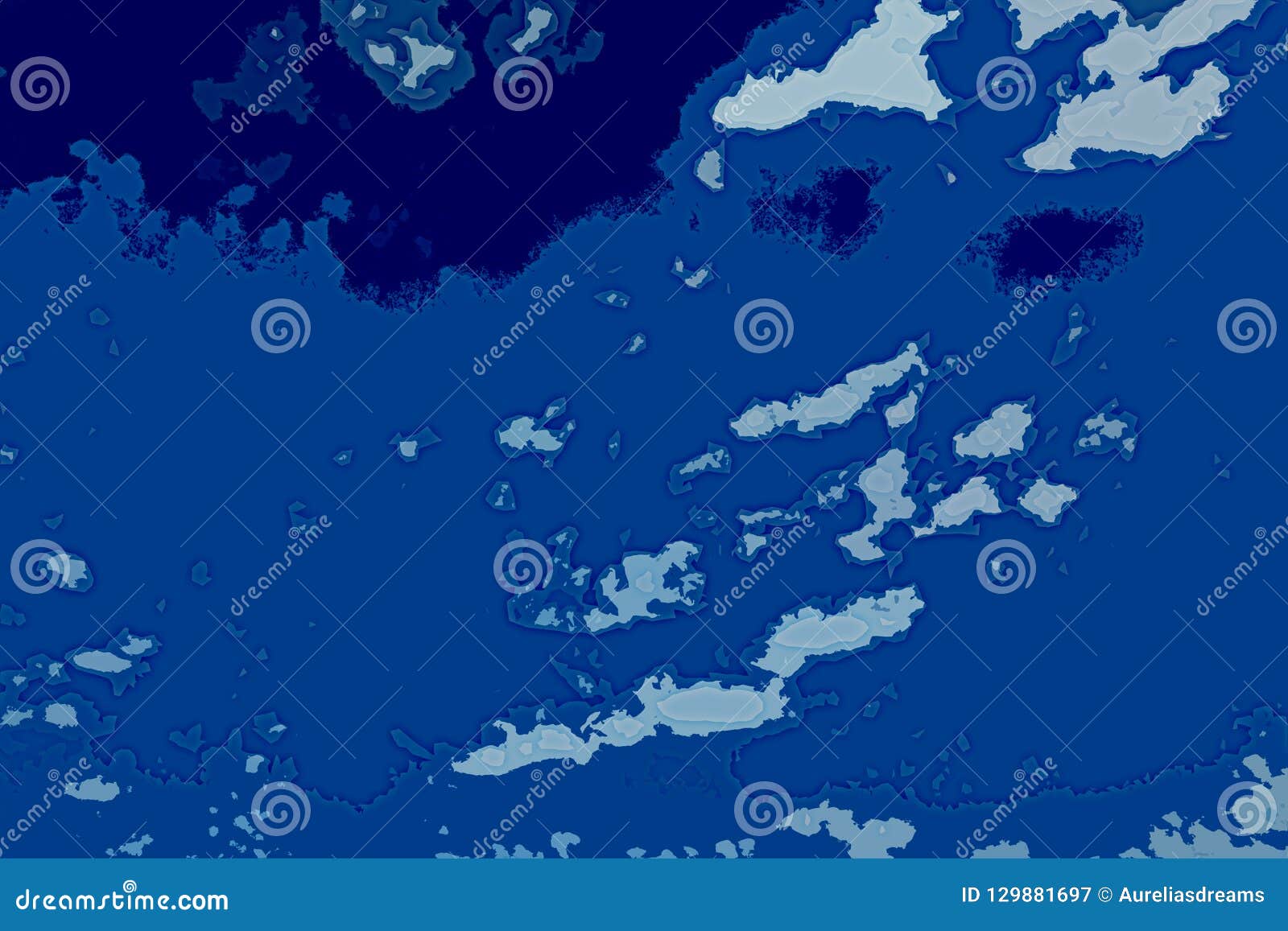 White and Blue Abstract Background Texture. Fantasy Map with North ...