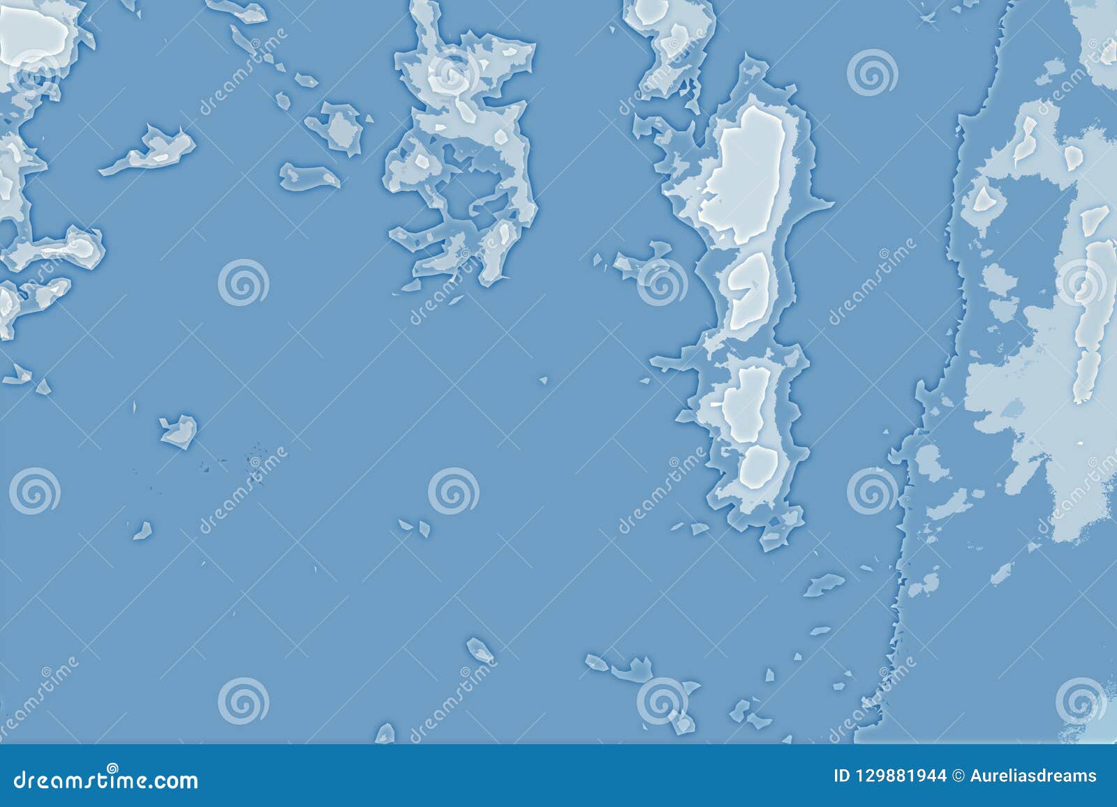 White and Blue Abstract Background Texture. Fantasy Map with North ...