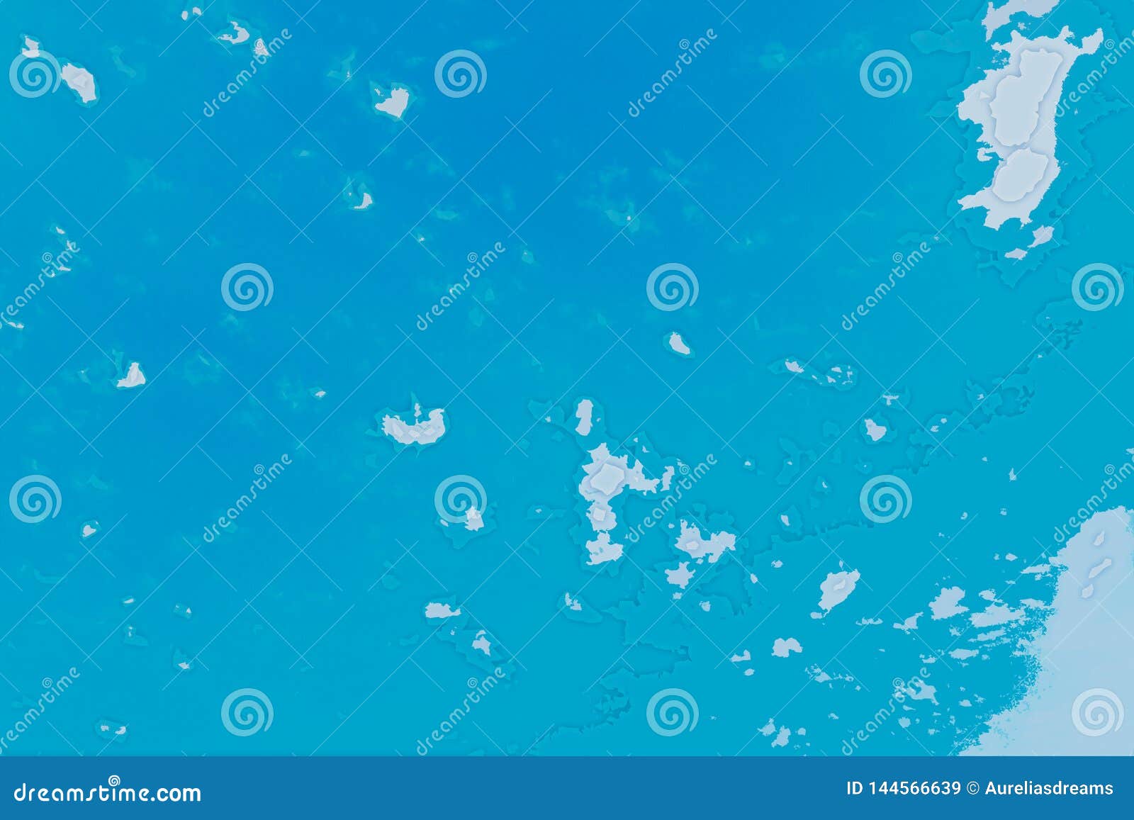 White, Blue and Cyan Background Texture. Abstract Map with North ...