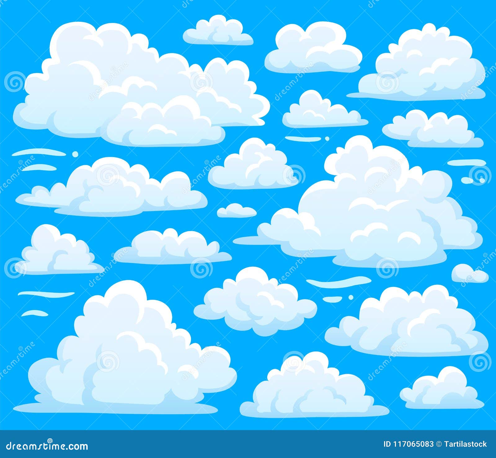 white cloud  for cloudscape background. cartoon clouds s set for cloudy sky climate  