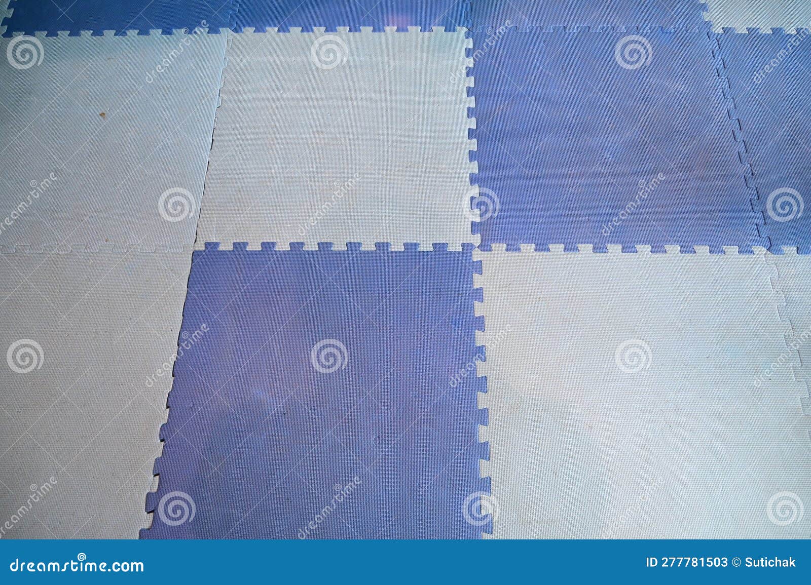 White and Blue Play Mats for Indoor Activity Stock Image Image of