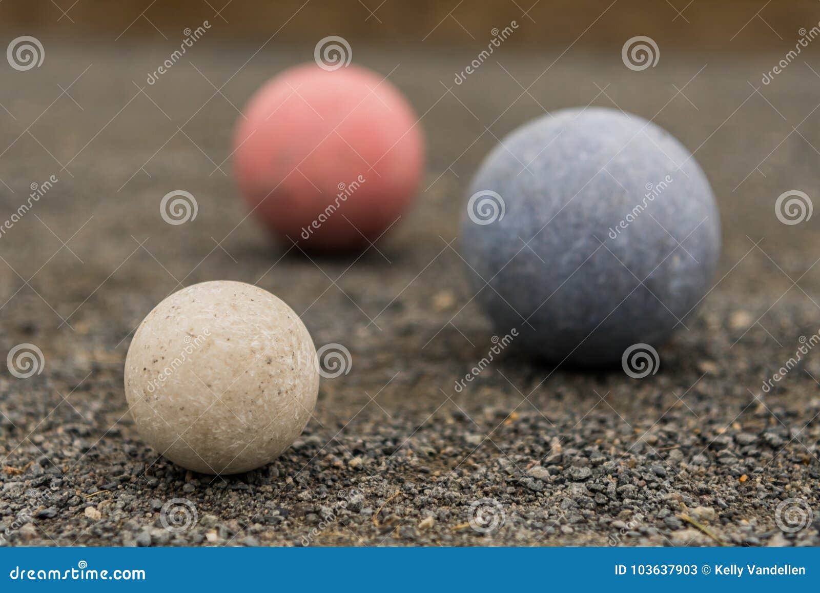 White Blue and Red Bocce Balls Stock Image Image of lawn, ball 103637903