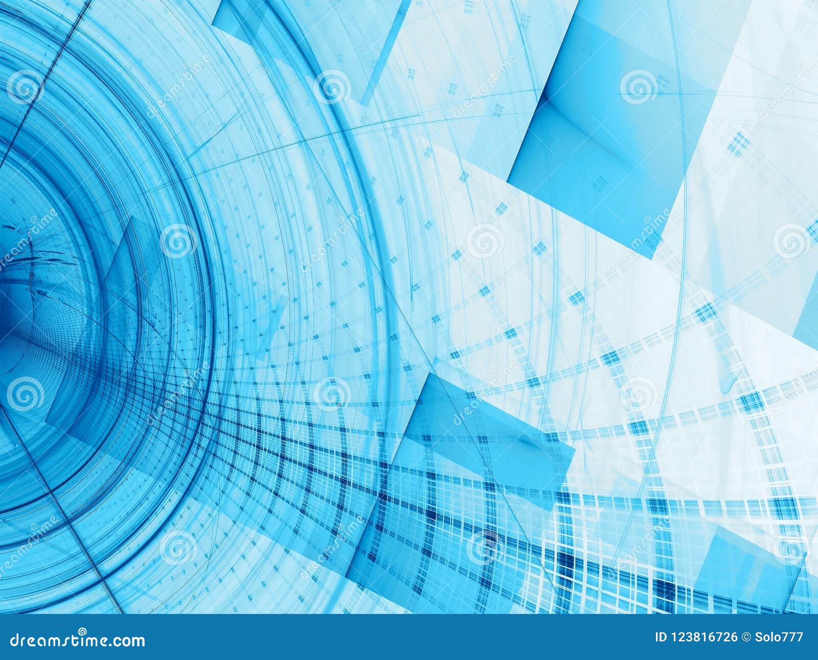 Abstract White and Blue Technology Background - Digitally Genera Stock  Illustration - Illustration of light, hole: 123816726