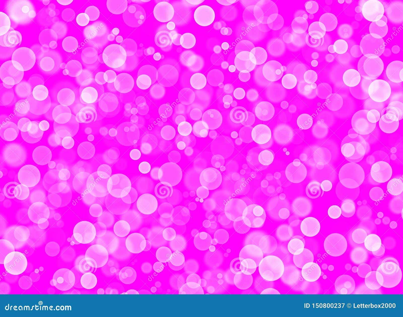 White Blurred Circles on a Bright Pink Background. Stock Illustration ...