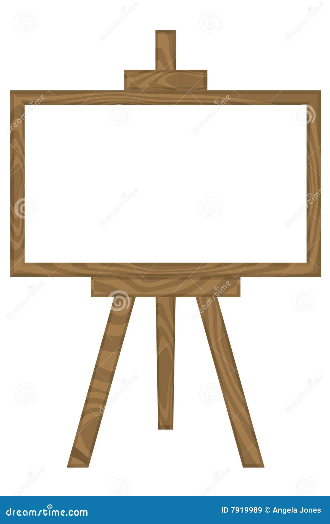 White board with stand stock vector. Illustration of whiteboard - 7919989