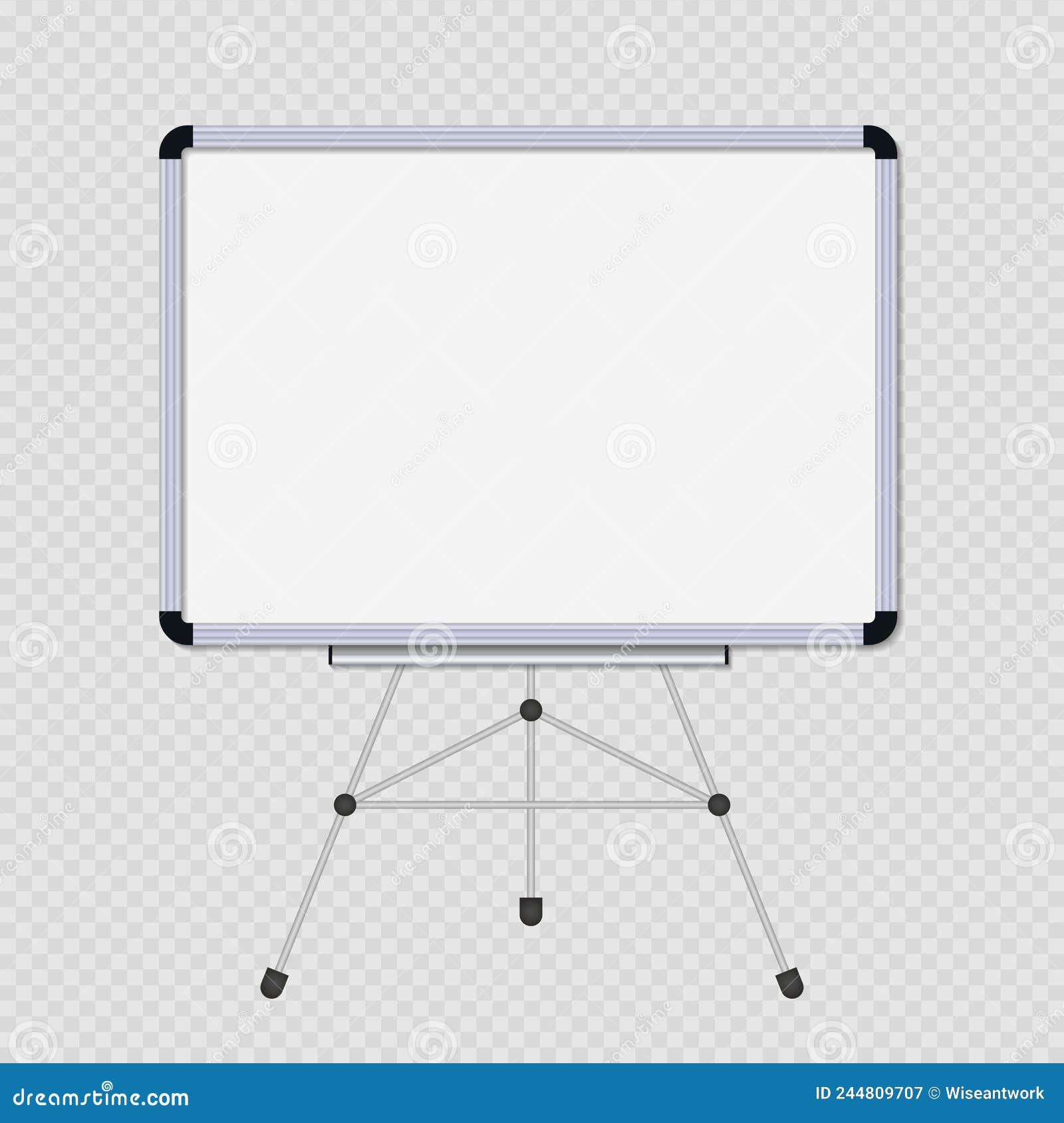 White Board with Tripod. Whiteboard Stand on Tripod. Blank Blackboard for  Presentation Stock Vector - Illustration of film, blackboard: 244809707