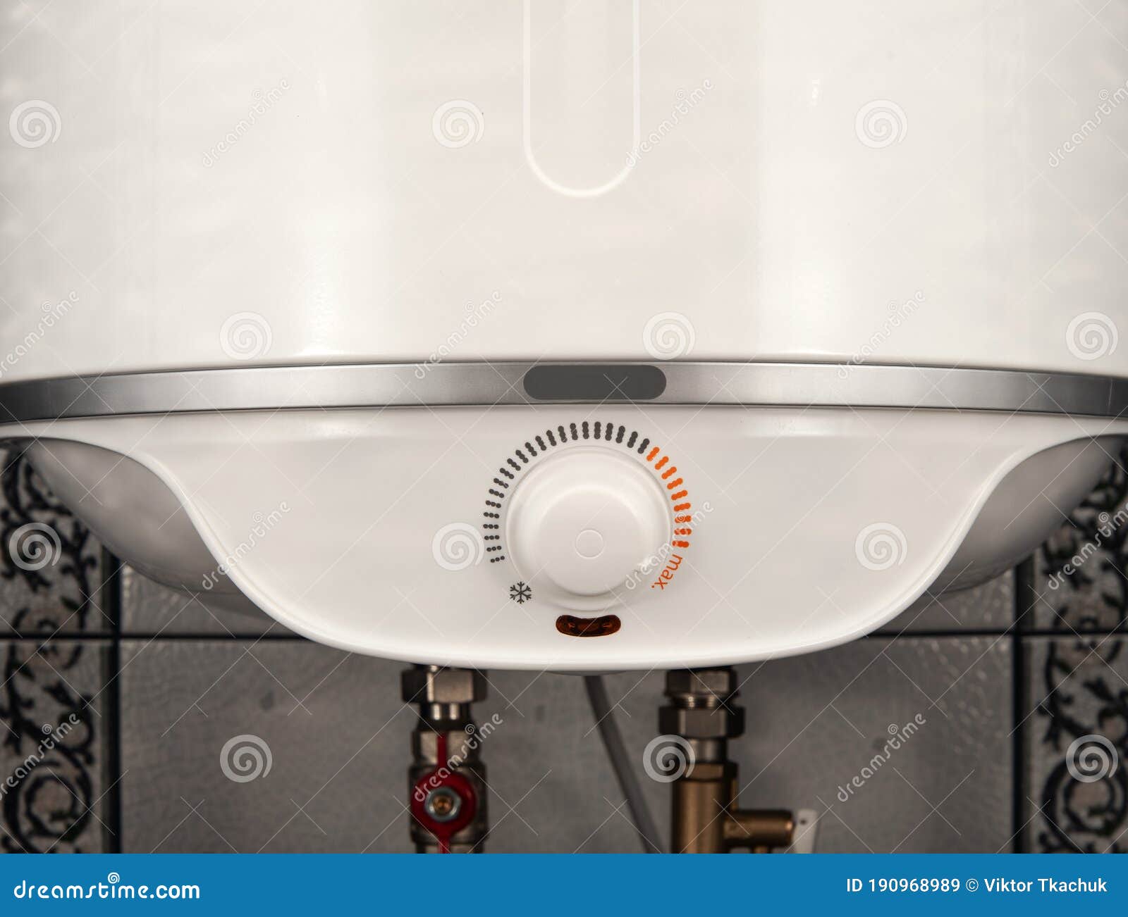 White Boiler with Water Temperature Regulator Stock Image Image of