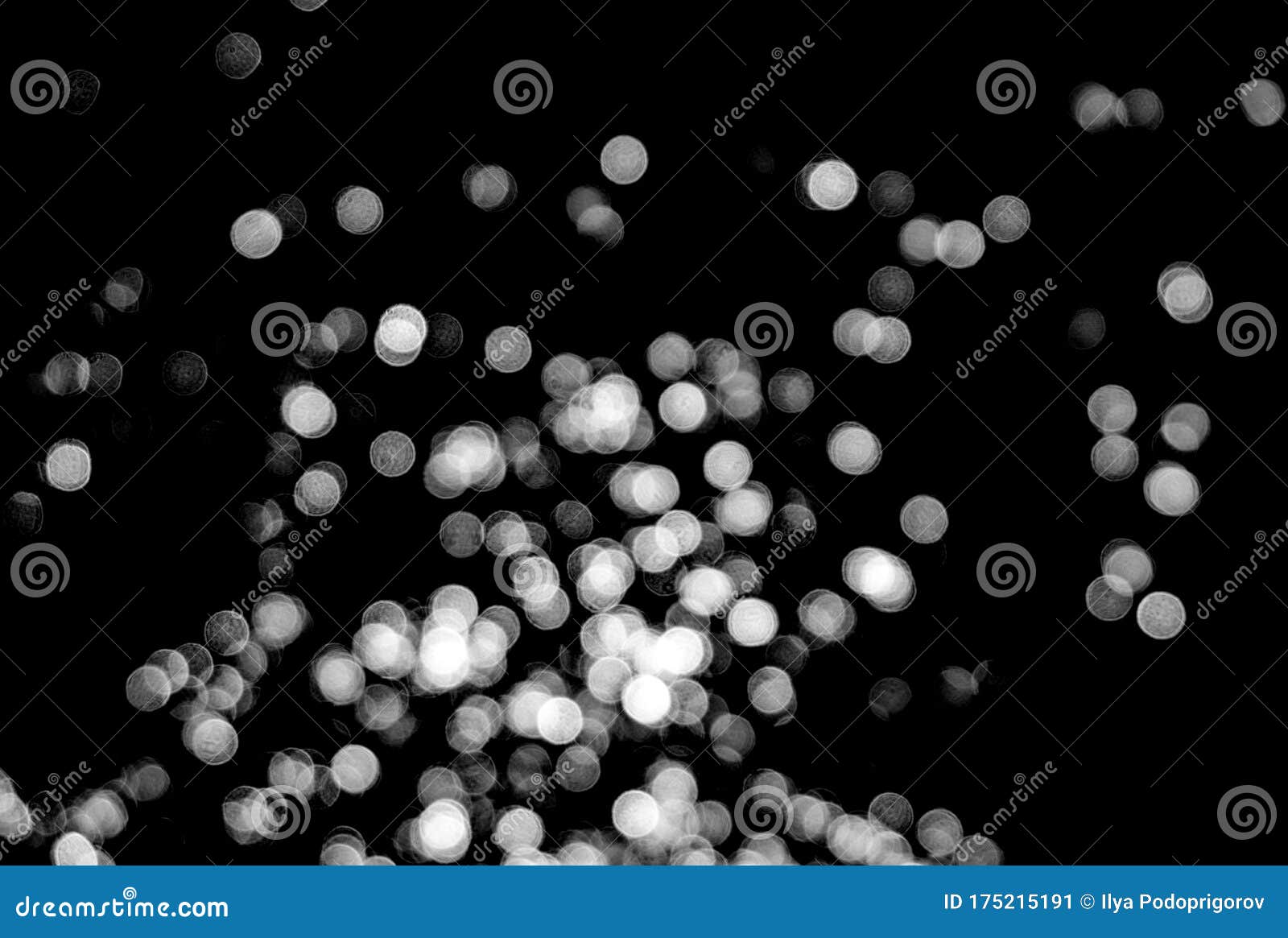 White Bokeh on a Black Background Closeup, Bright Glare of Light Texture,  Light Lights, Black and White Photo Stock Image - Image of dark, natural:  175215191