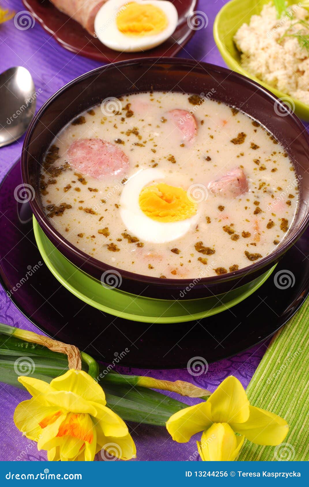 White Borscht with Horseradish for Easter Stock Photo Image of easter