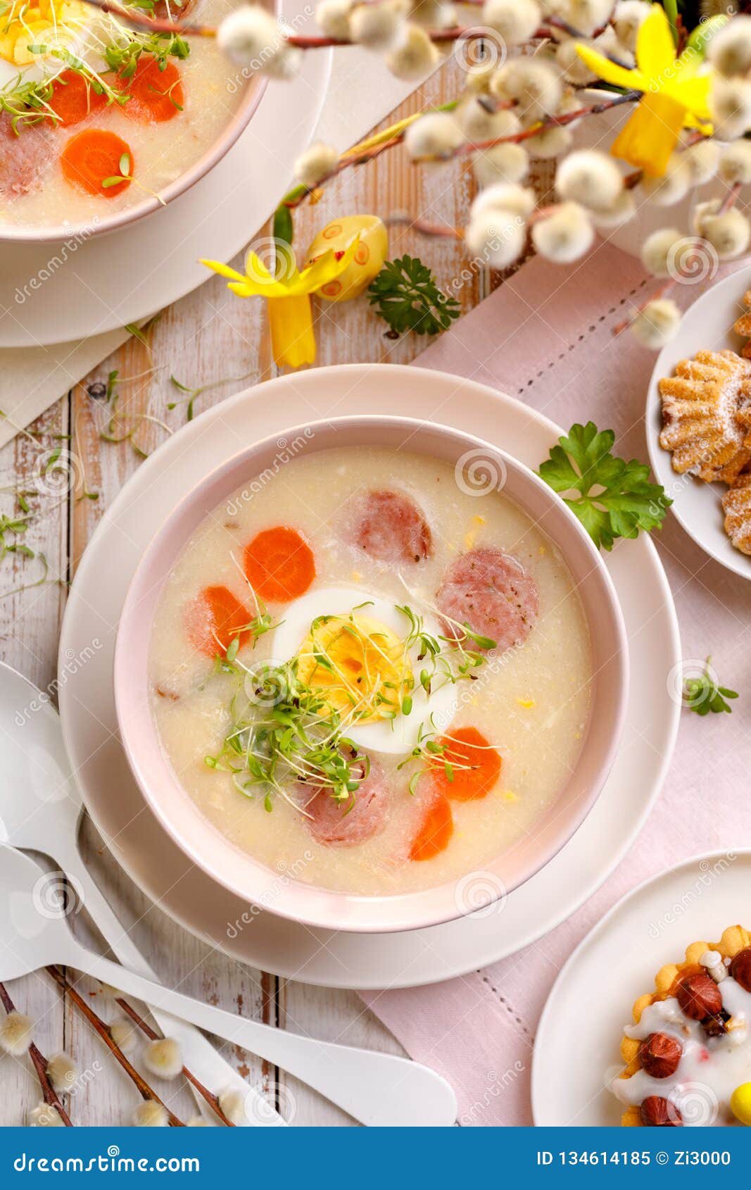 White Borscht, Polish Easter Soup with the Addition of White Sausage ...