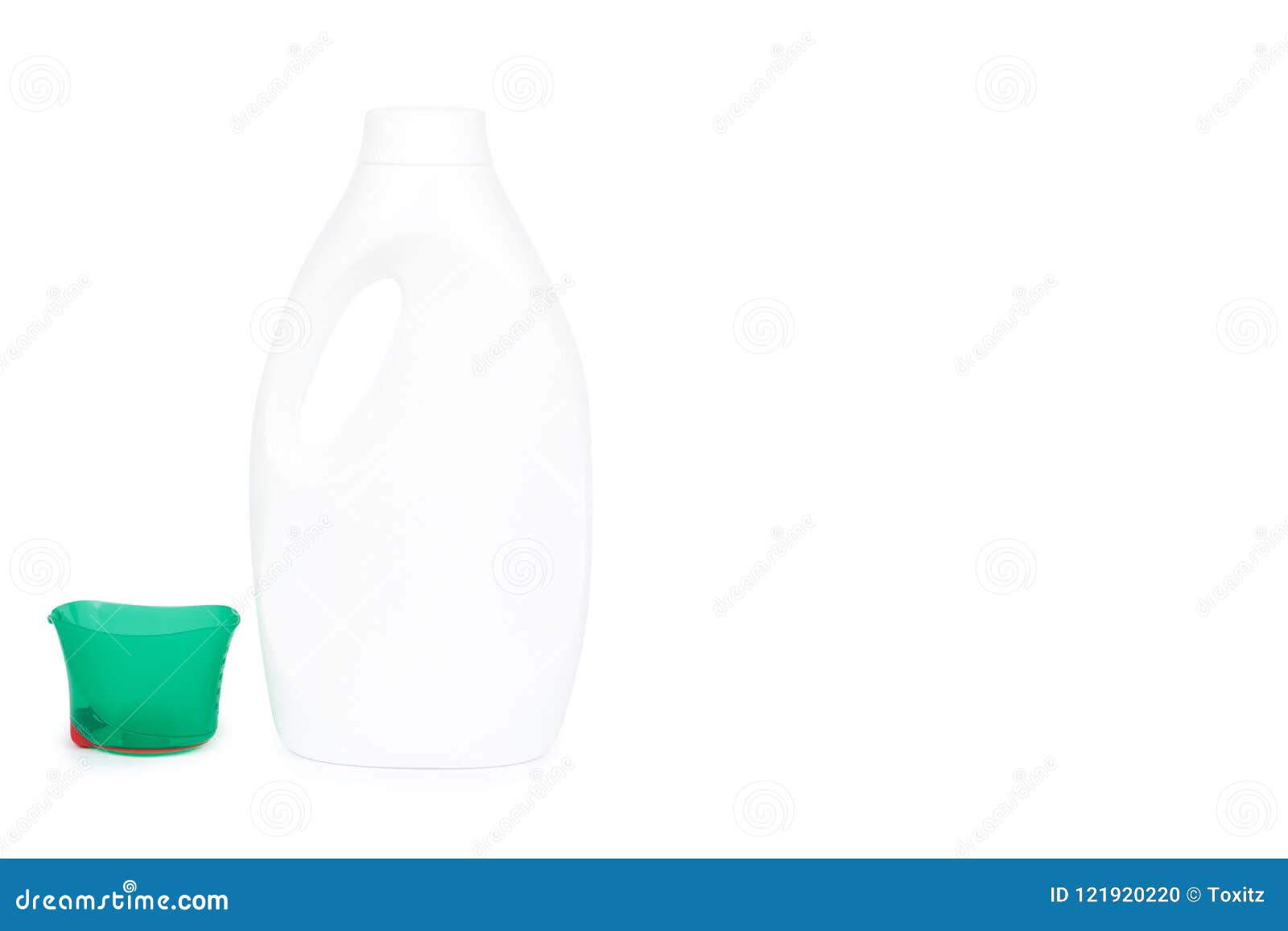 White Bottle For Liquid Detergent Isolated On White