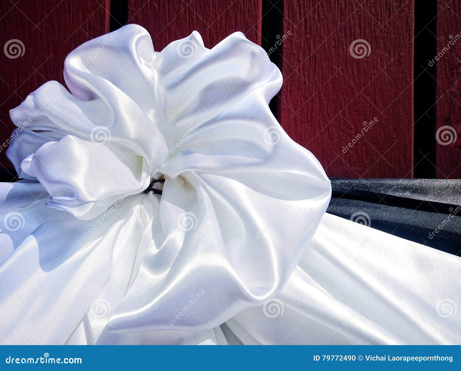 White Bow for Funeral stock photo. Image of lost, beauty 79772490
