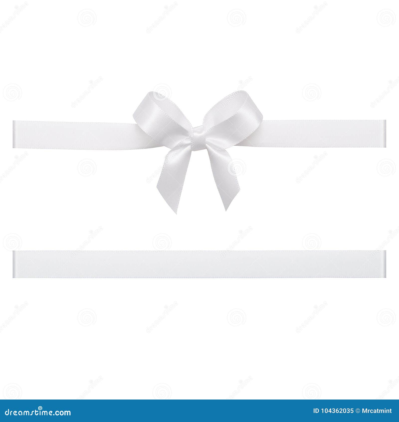 White Gift Bow From Satin Thin Tape Stock Illustration - Download Image Now  - Anniversary, Award Ribbon, Bouquet - iStock