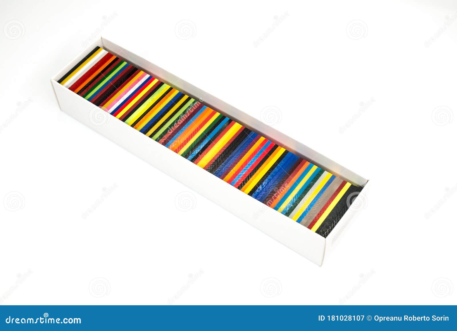white box with colored plexiglas plates