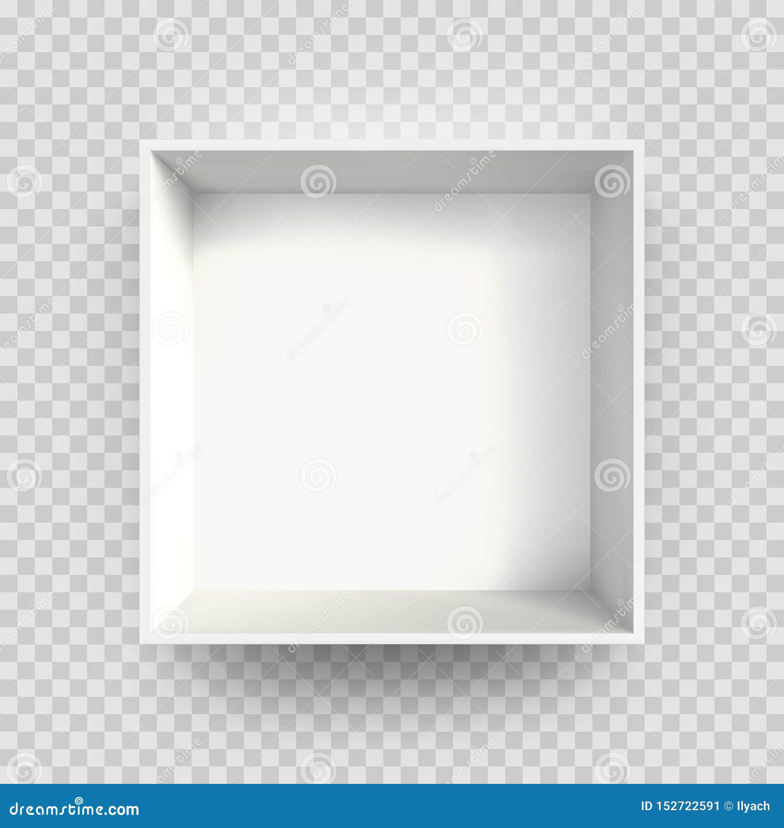 Download White Box Mock Up 3D Model 3D Top View Shadow. Vector ...