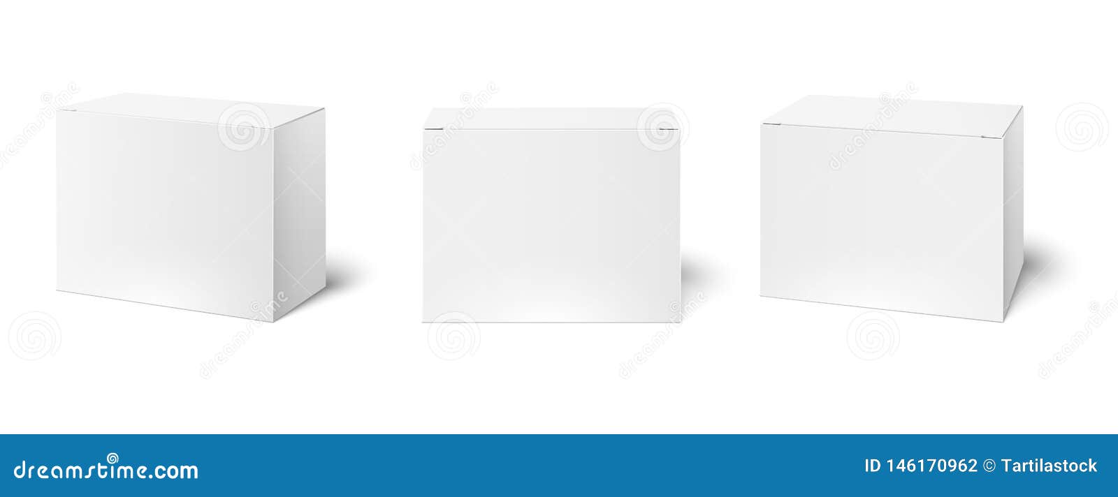 Realistic Blank White Packaging Box Template Vector Image Vrogue