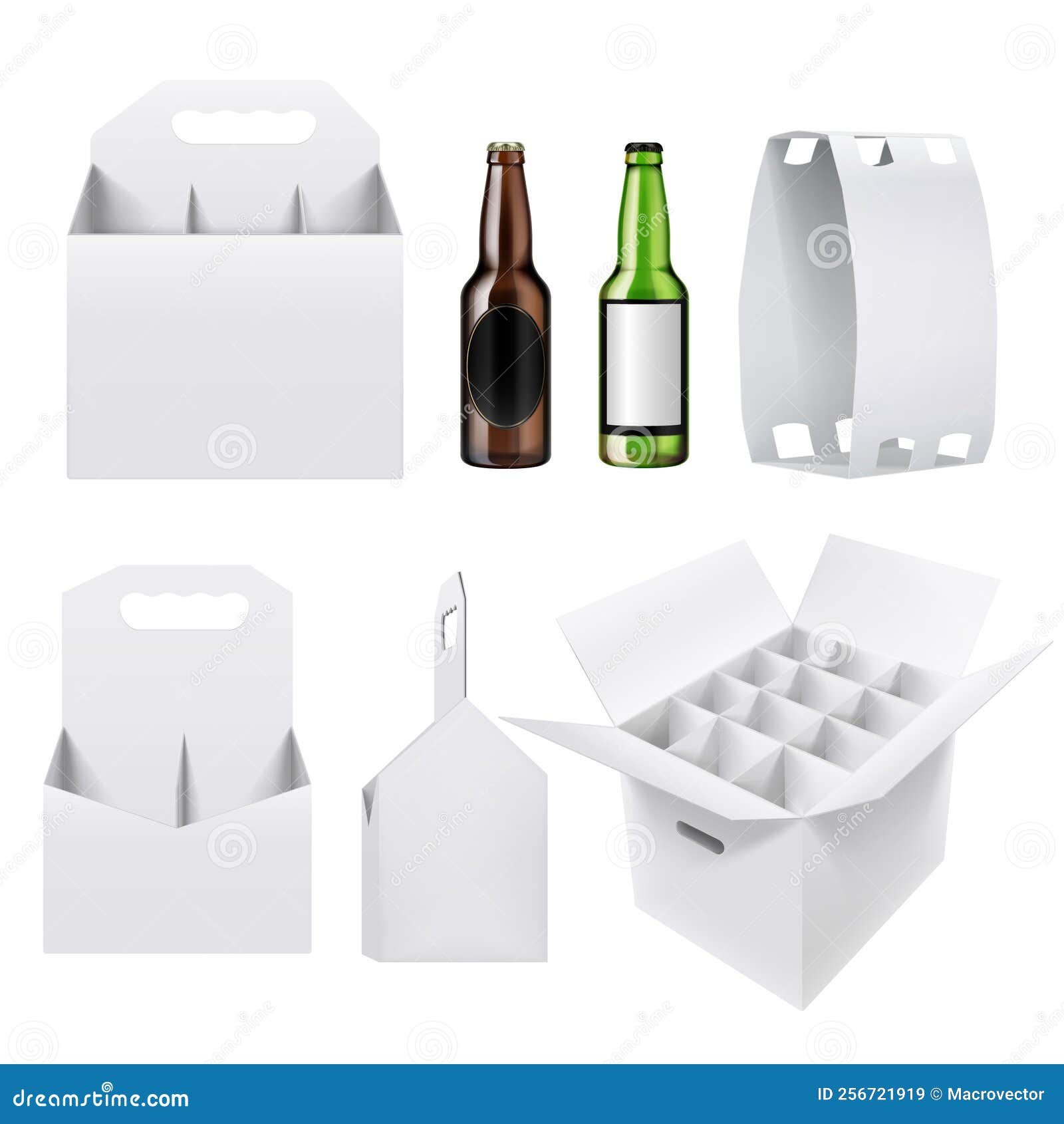 White Box Package Realistic Set Stock Vector Illustration of sale