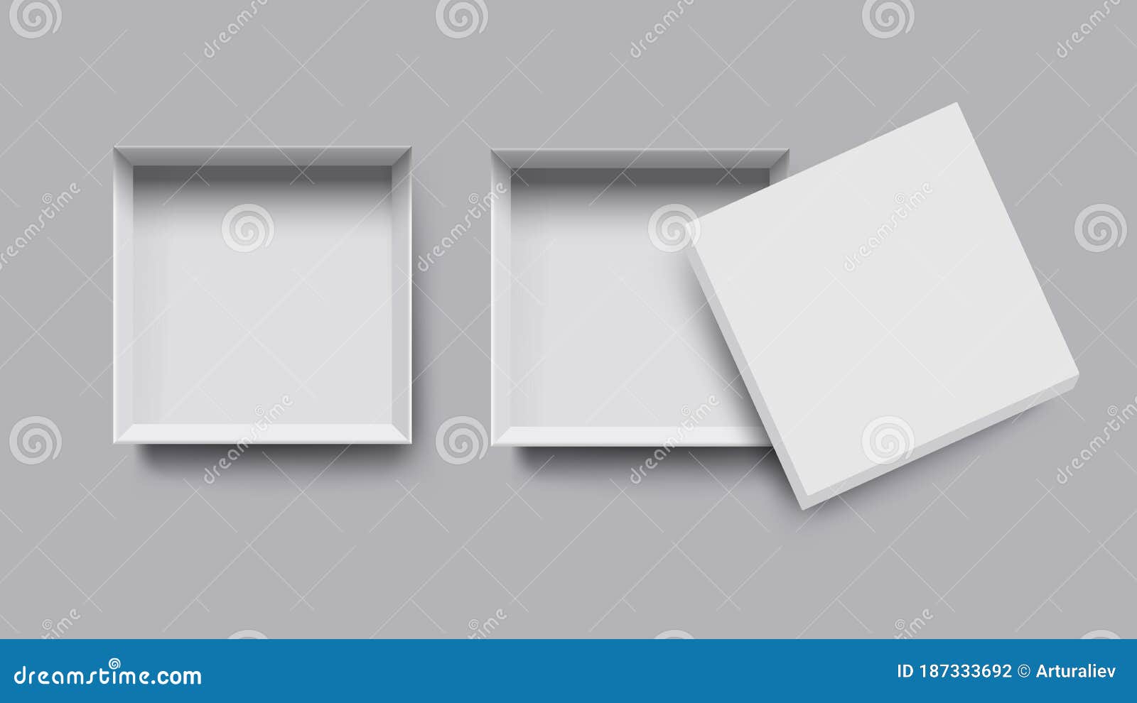 Download White Box Top View Mock Up, 3d Style Stock Vector ...