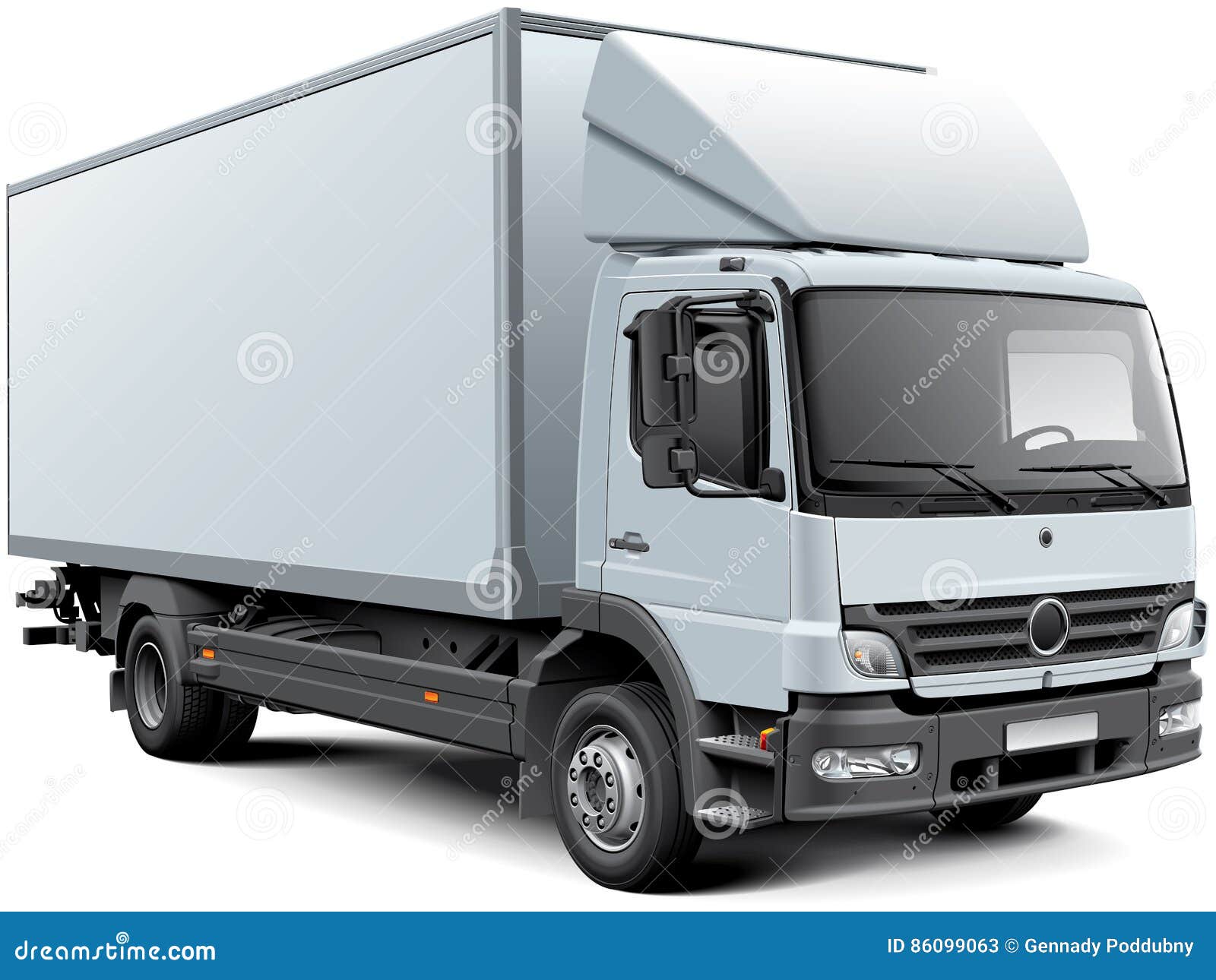 White box truck stock vector. Illustration of commercial
