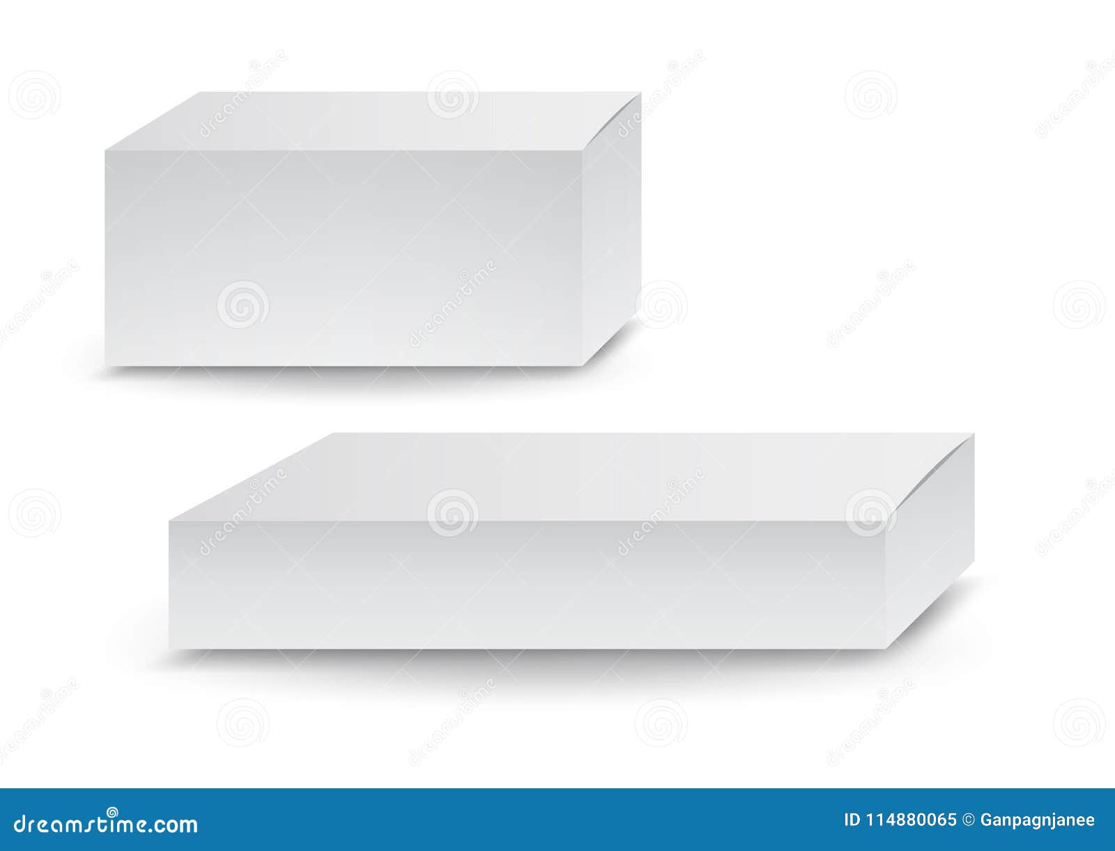 White Boxes, Package, 3d Box, Product Design,Vector Illustration Stock
