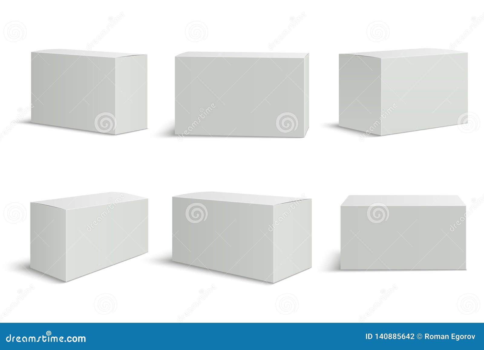 white boxes templates. blank medical box 3d  paper packaging. rectangle carton package  mockup