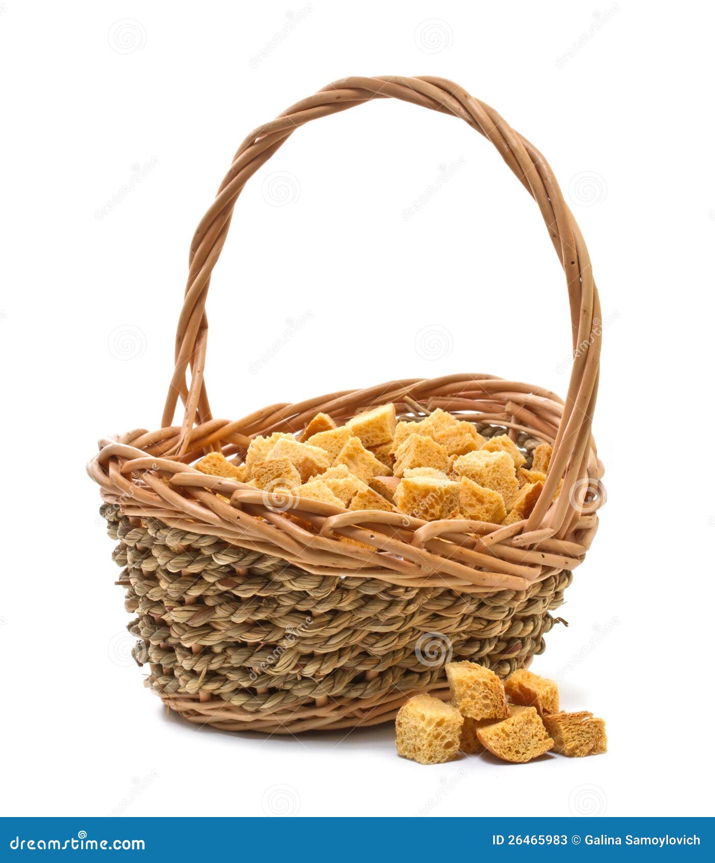 White bread croutons stock image. Image of ingredient 26465983