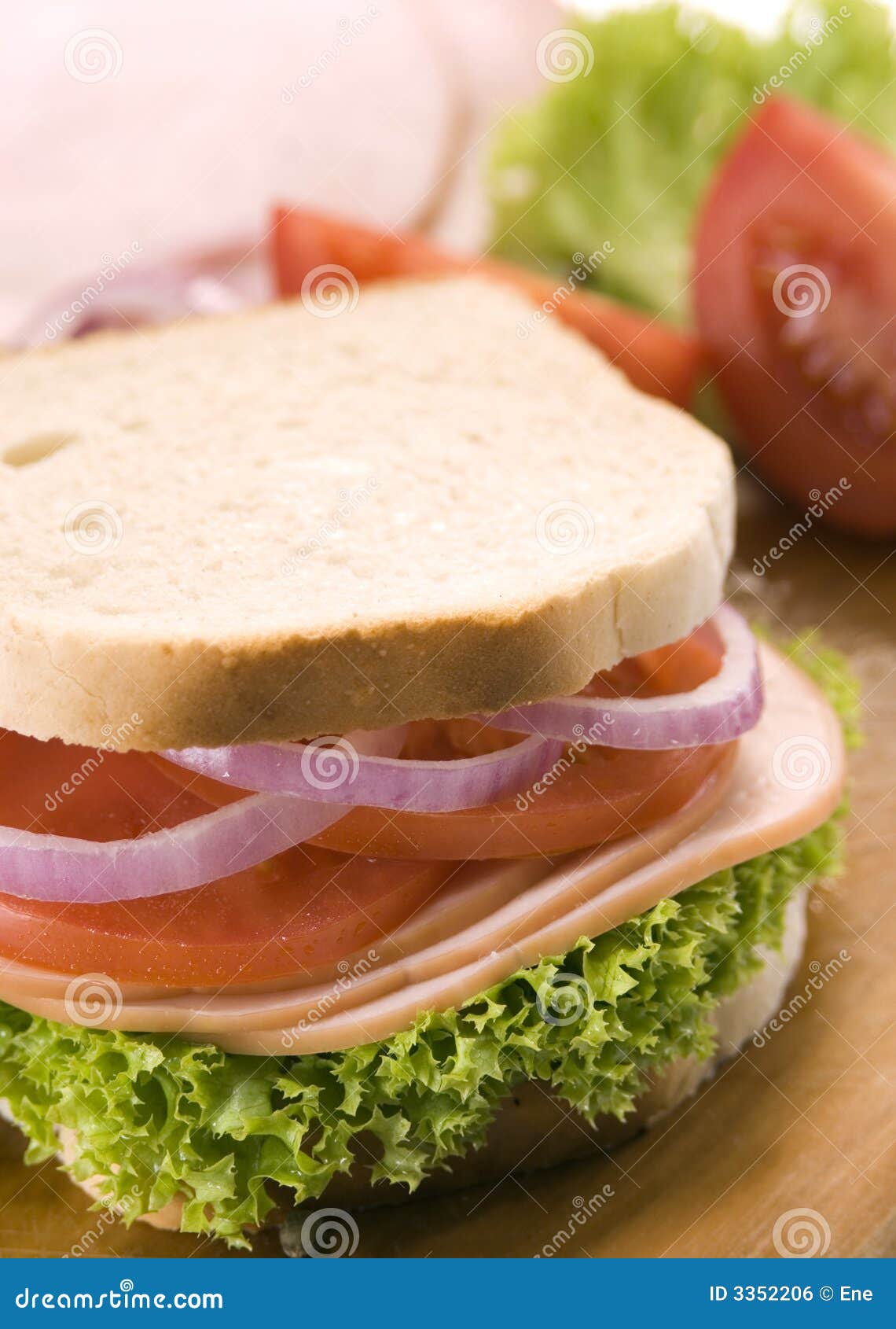 White bread sandwich stock photo. Image of diet, lunch 3352206