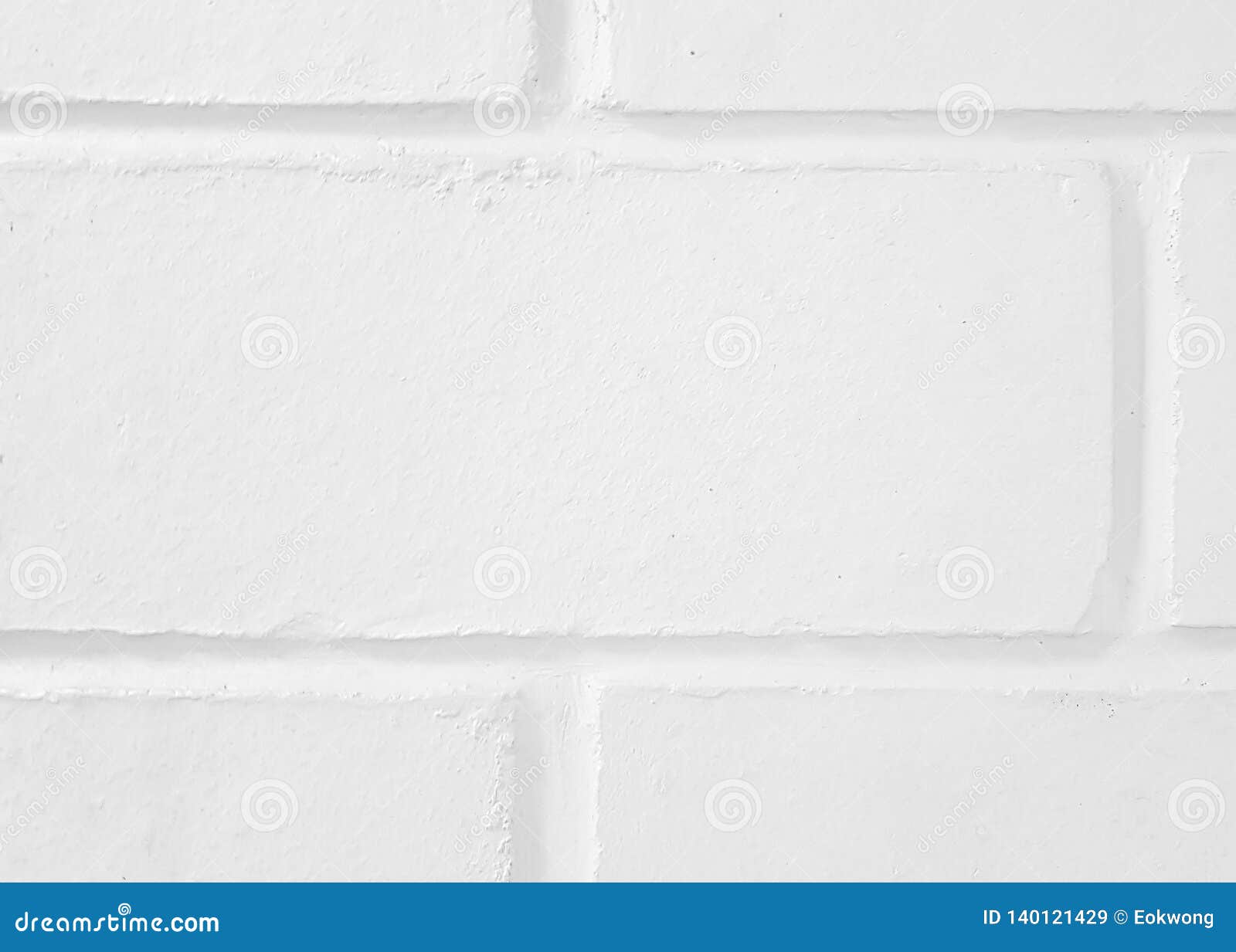 White Brick Pattern Wall Smooth Painted Concrete Surface