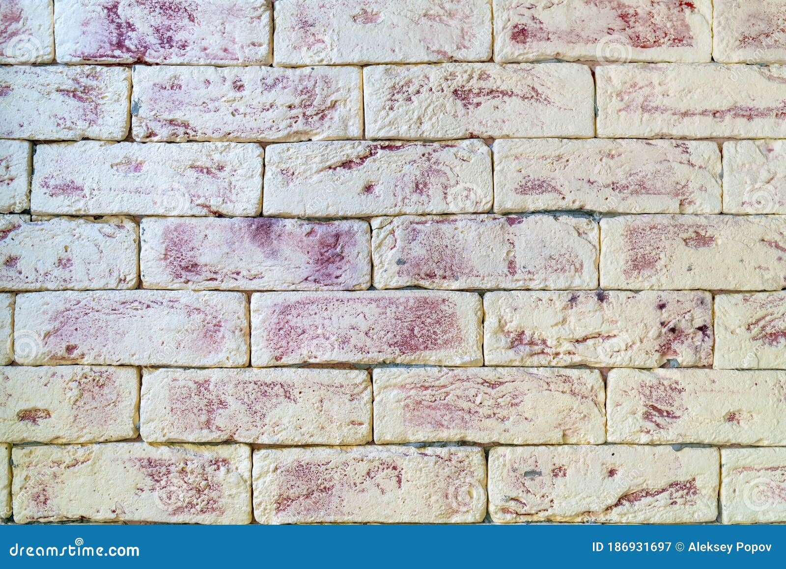 White Brick Wall. Facade of an Old Building Stock Image Image of pink, surface 186931697