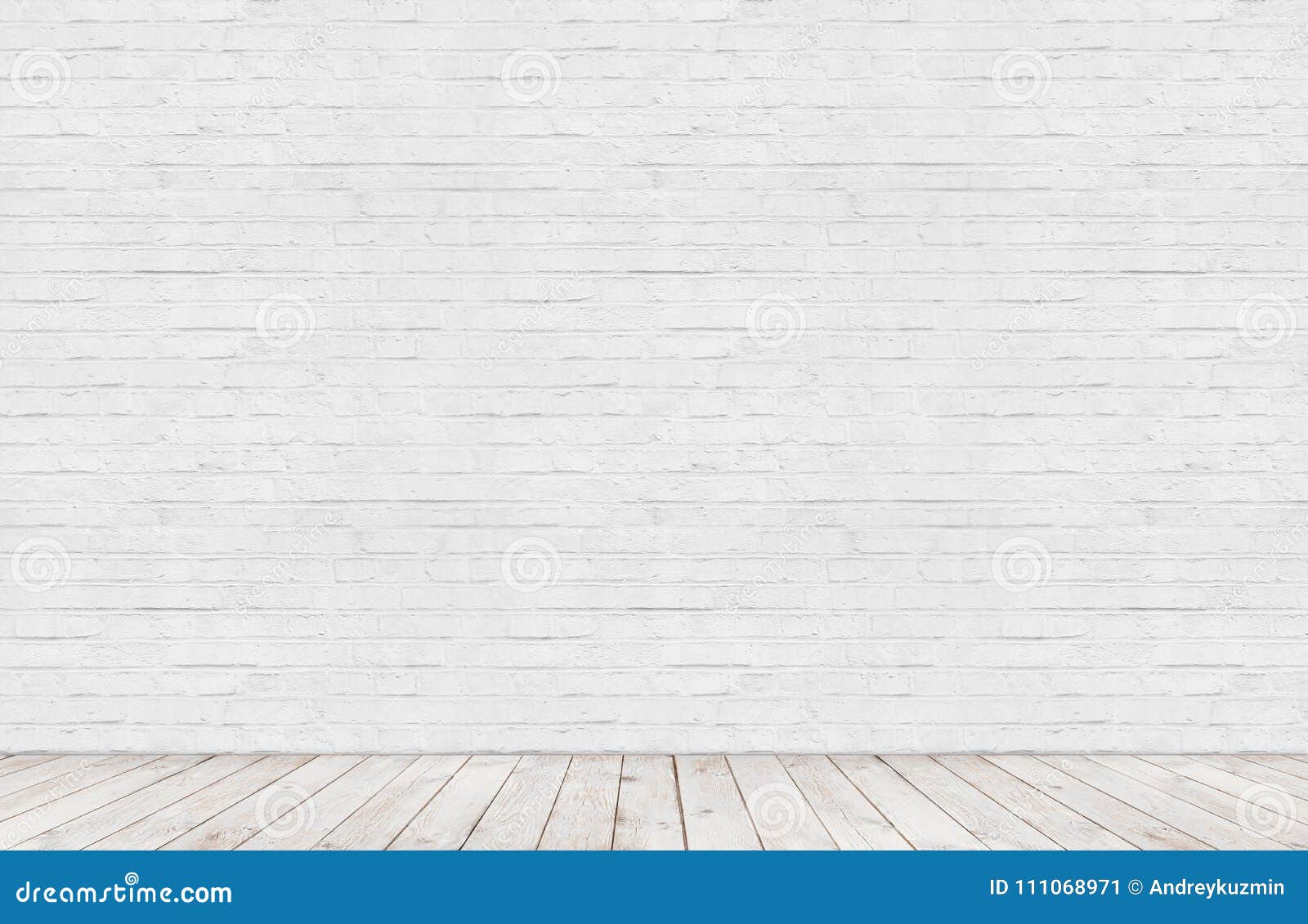 white brick wall with wood floor room