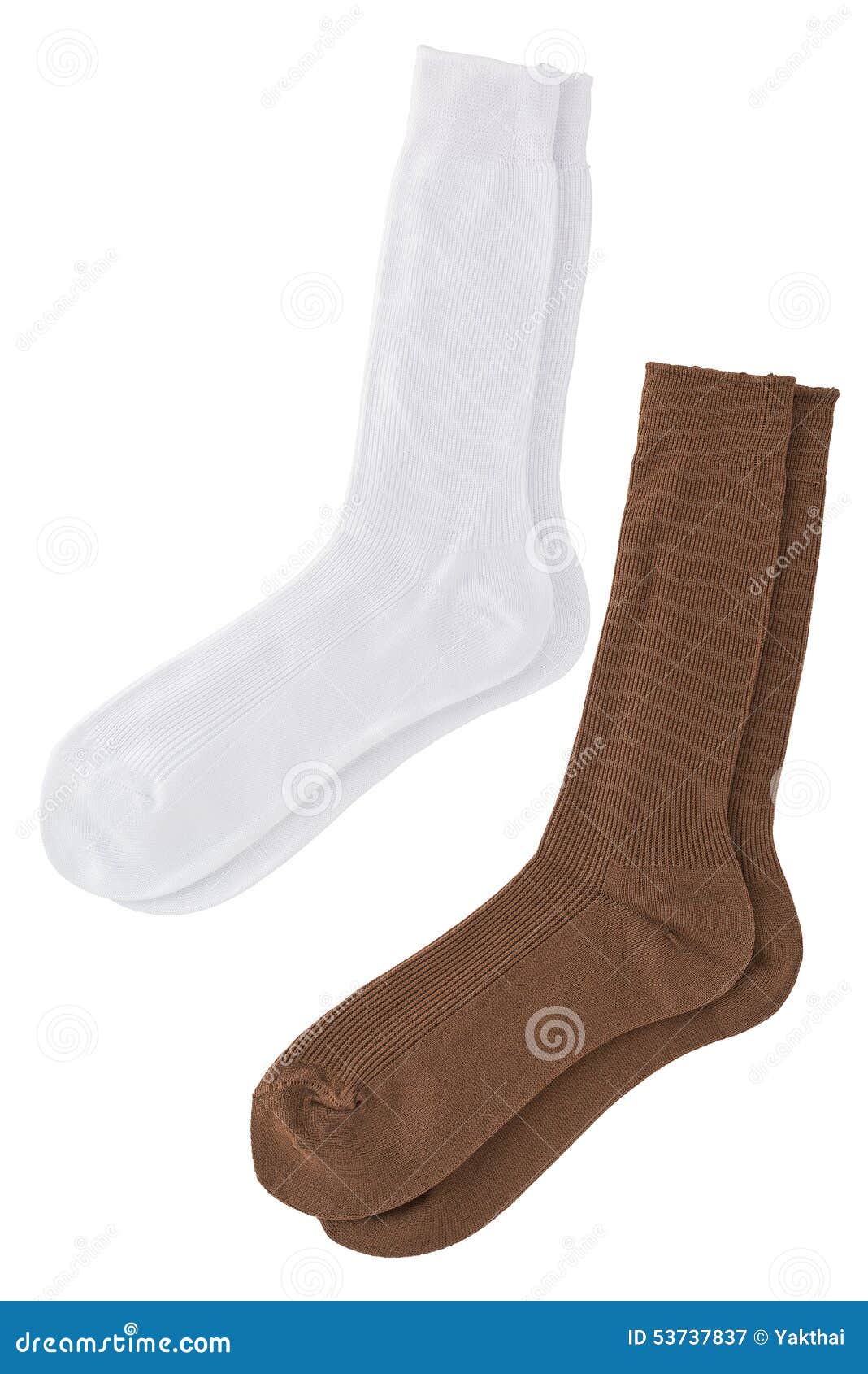 White and Brown Pair of Sock Stock Image - Image of isolated, students ...