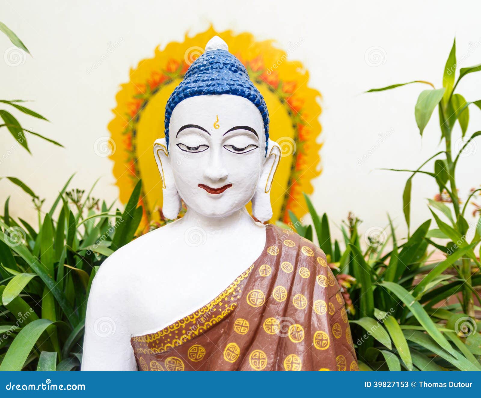 White Buddha statue stock image. Image of nepali, outdoors 39827153