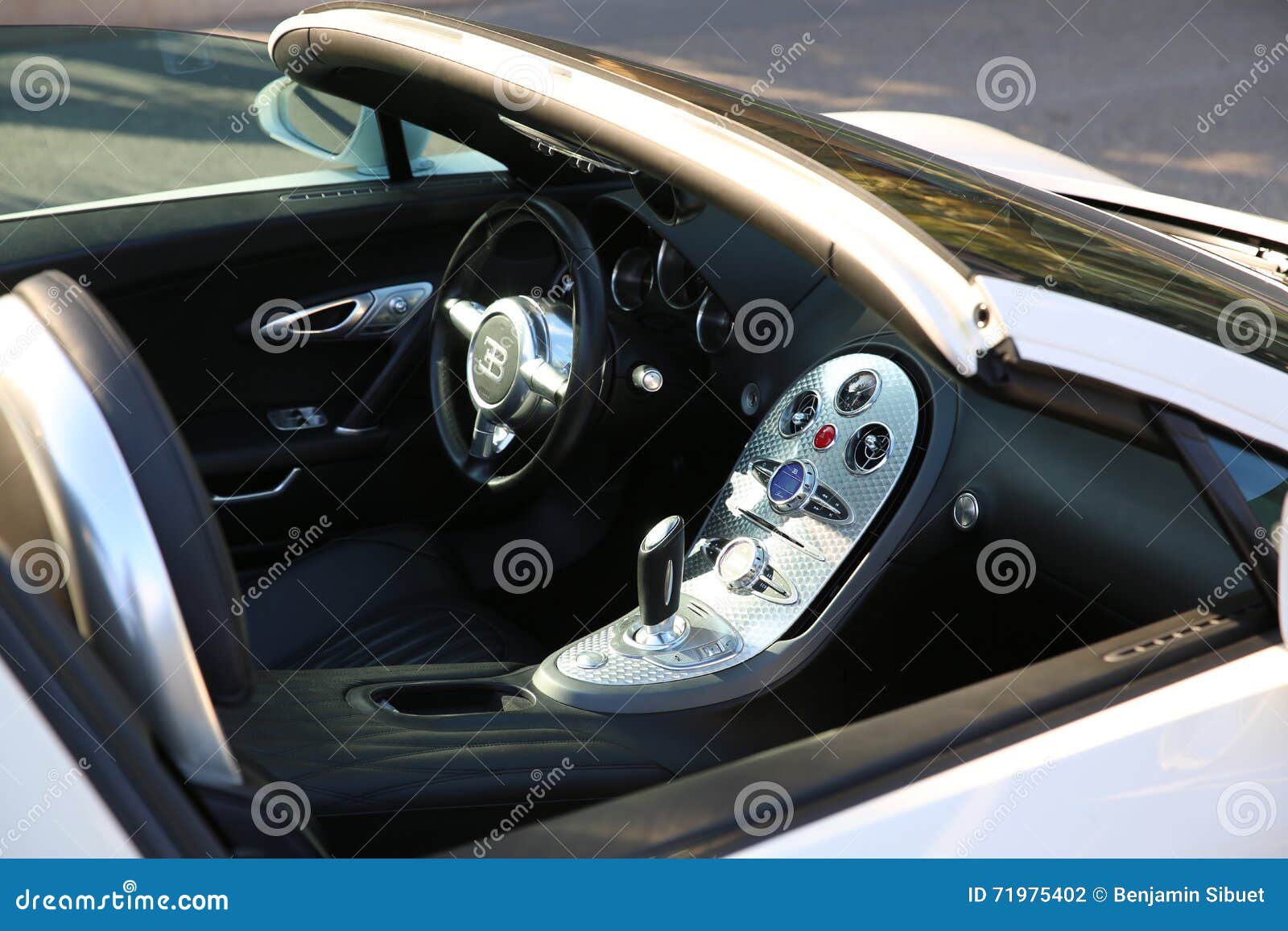 White Bugatti Veyron Interior Editorial Photography Image