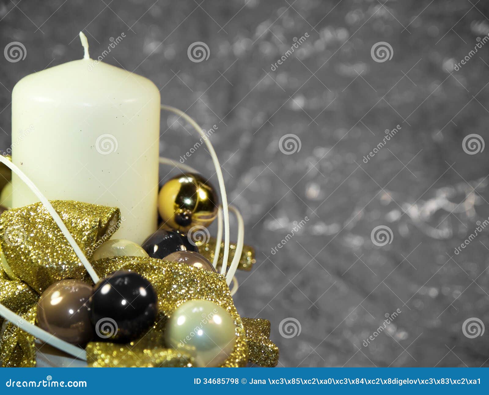 White candle stock photo. Image of gold, traditional 34685798