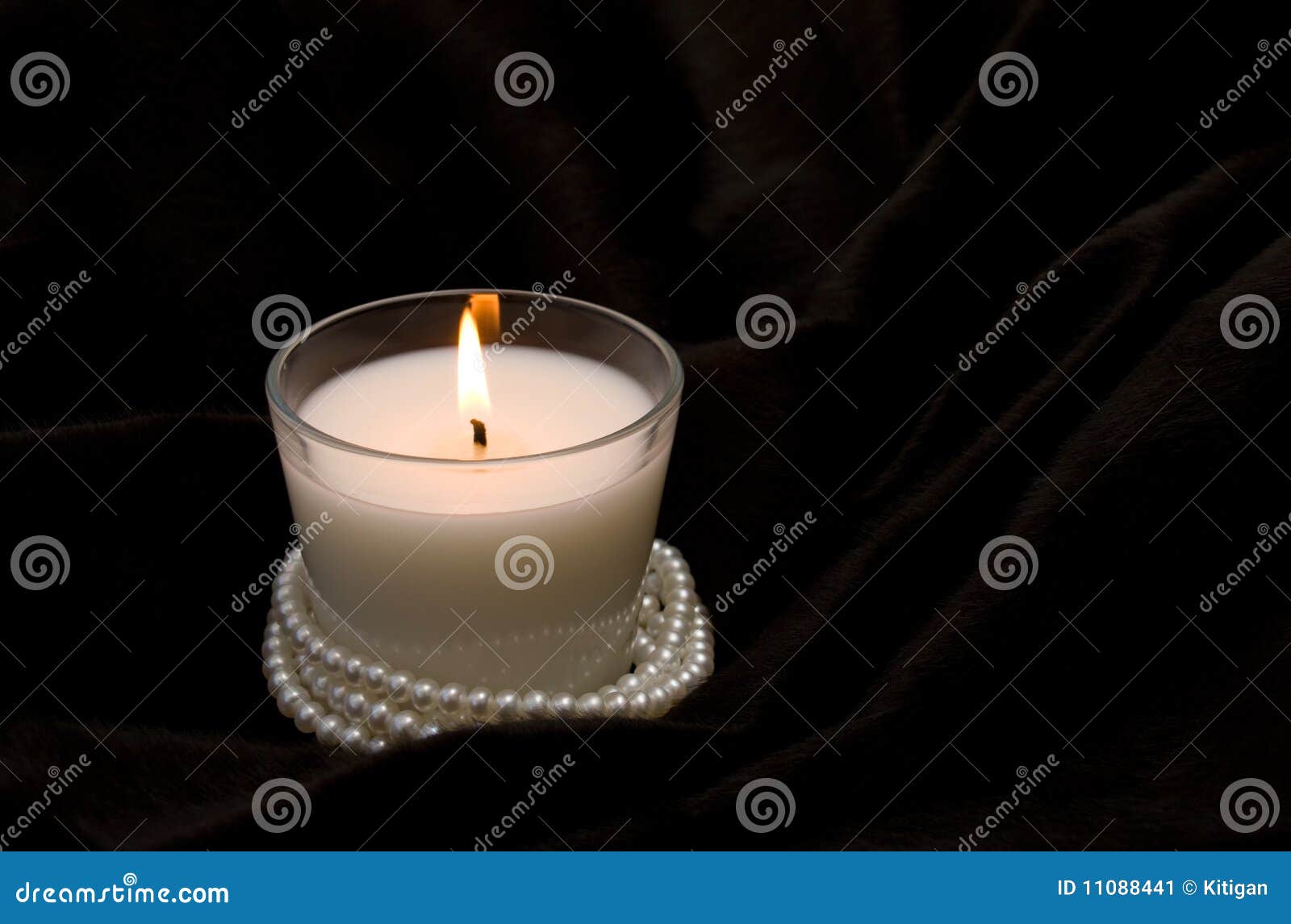 White Candle in Glass stock image. Image of glass, elegance 11088441