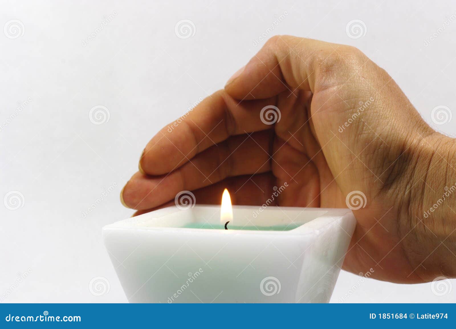 White candle with hand stock photo. Image of hand, candle 1851684