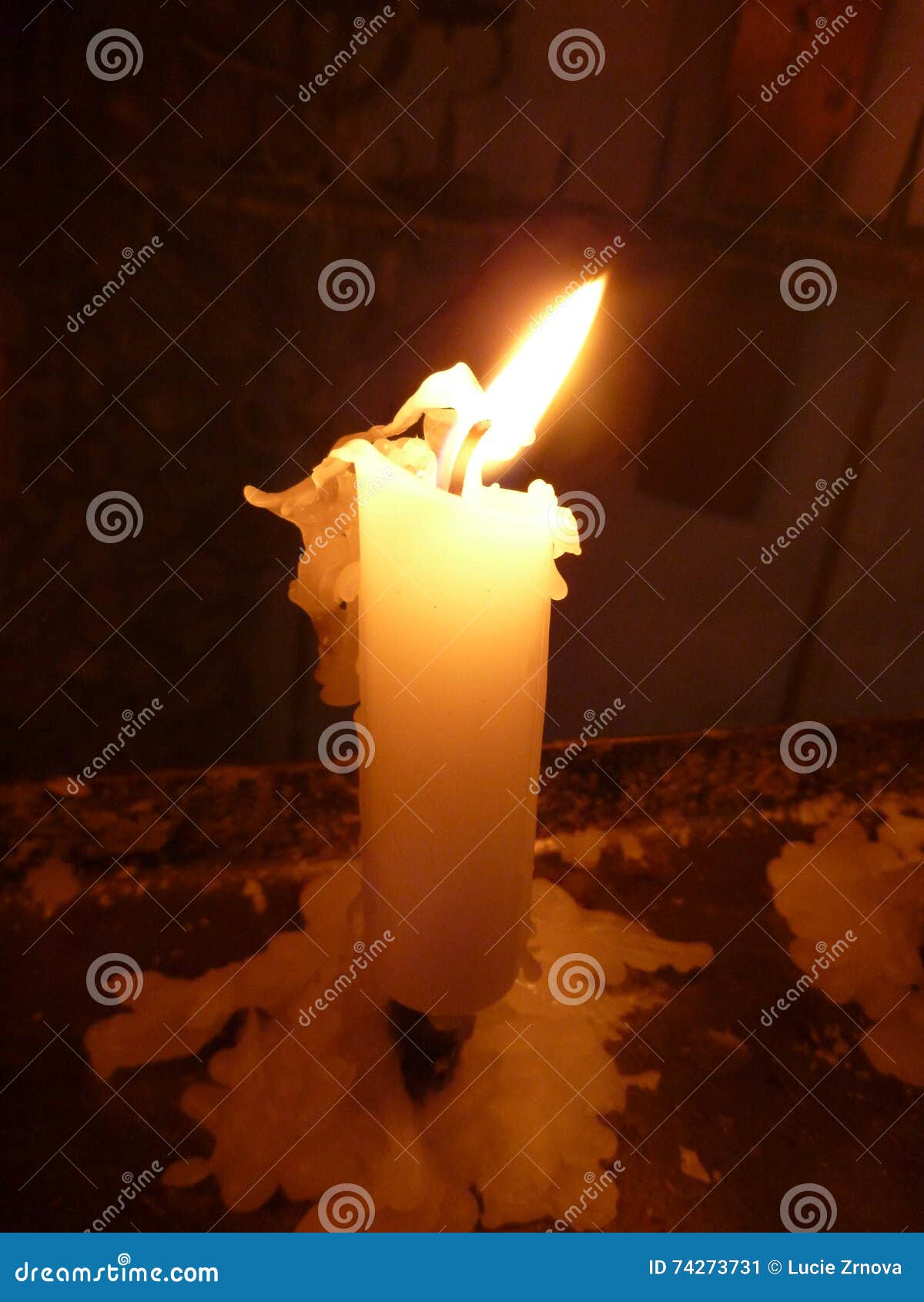White Candle Light in the Dark Stock Image Image of heat, black 74273731