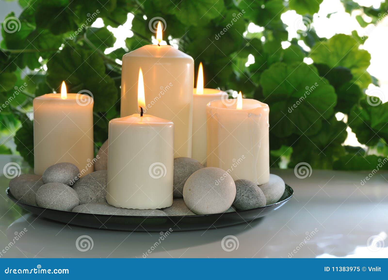 White candles stock image. Image of warm, relax, yellow 11383975