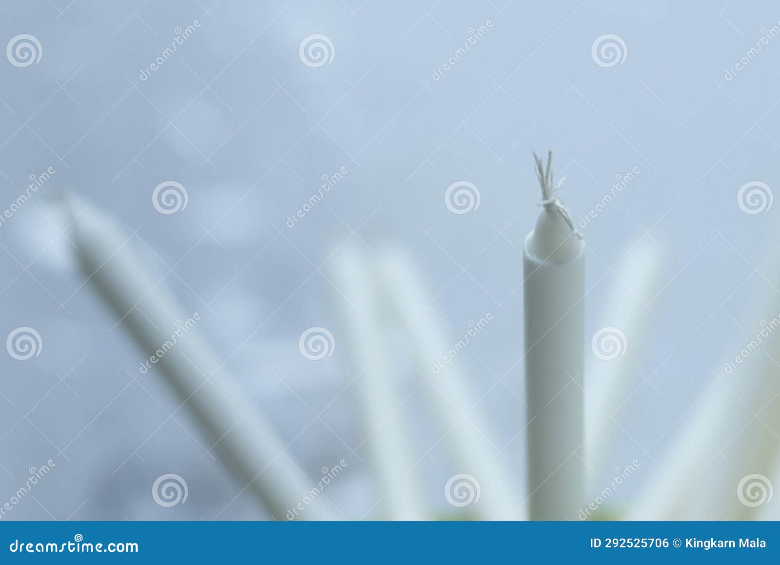 White Candles for Lighting the Back is White and the Surface is Not