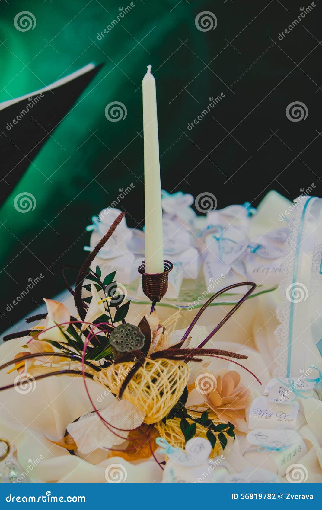 White Candles in the Wedding Stock Photo Image of plank, atmosphere