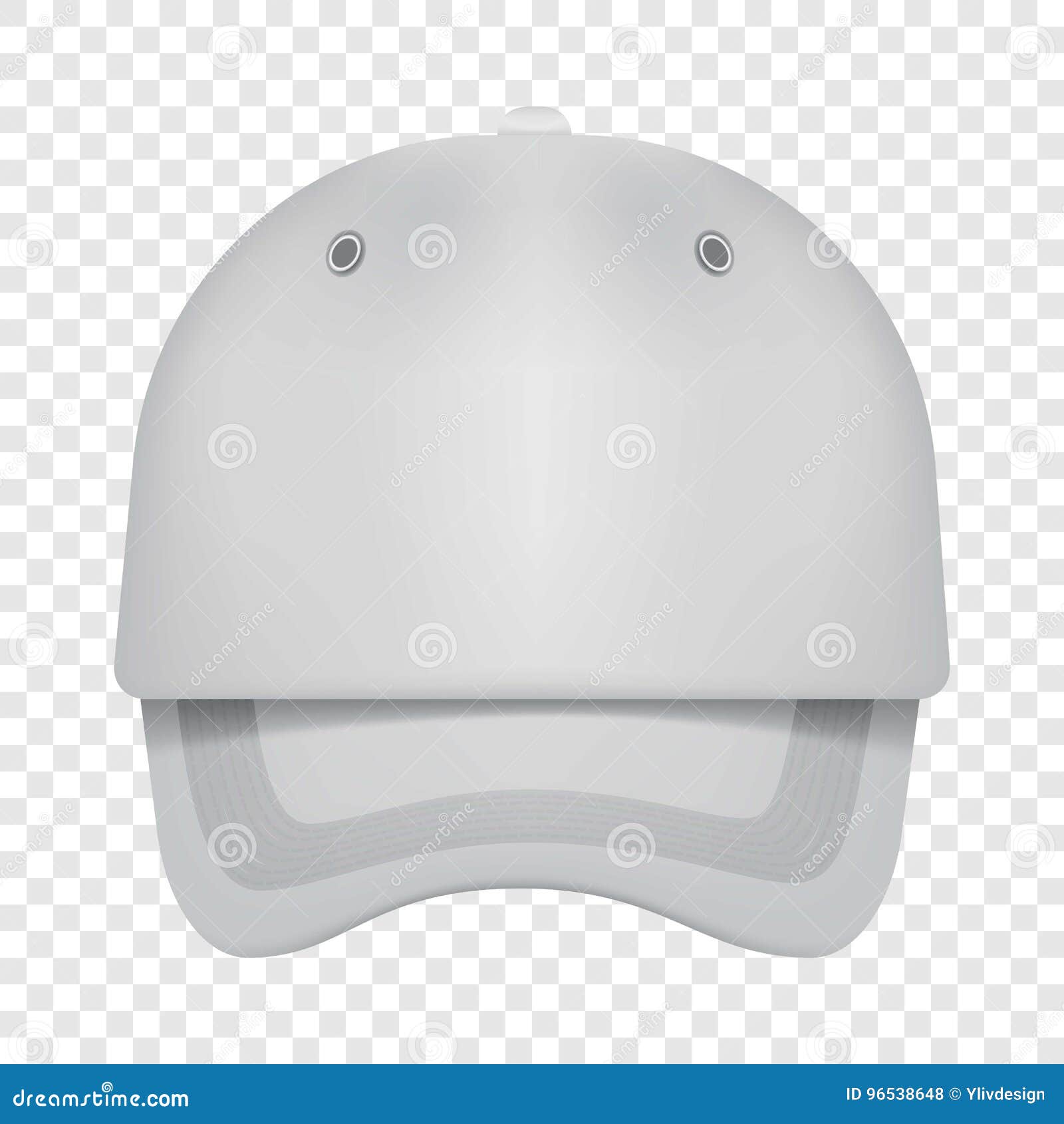Download White Cap Front View Mockup, Realistic Style Stock Vector - Illustration of personal ...