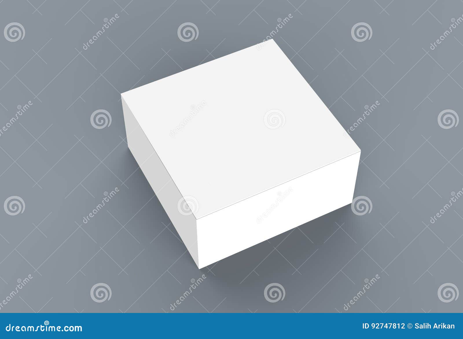 Download White Cardboard Box Mock Up. 3D Illustrating. Stock ...