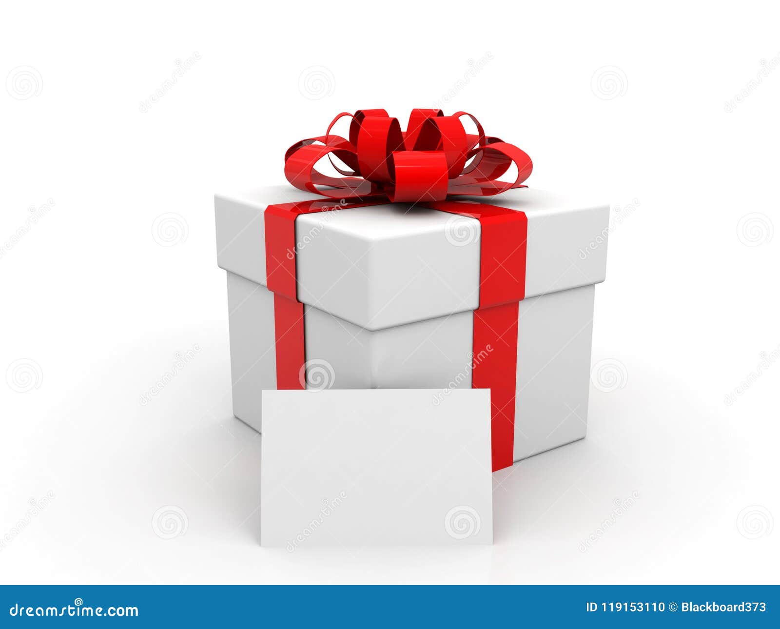 Gift Box on white background Happy birthday Christmas New Year wedding or Valentine day package Design 3d render