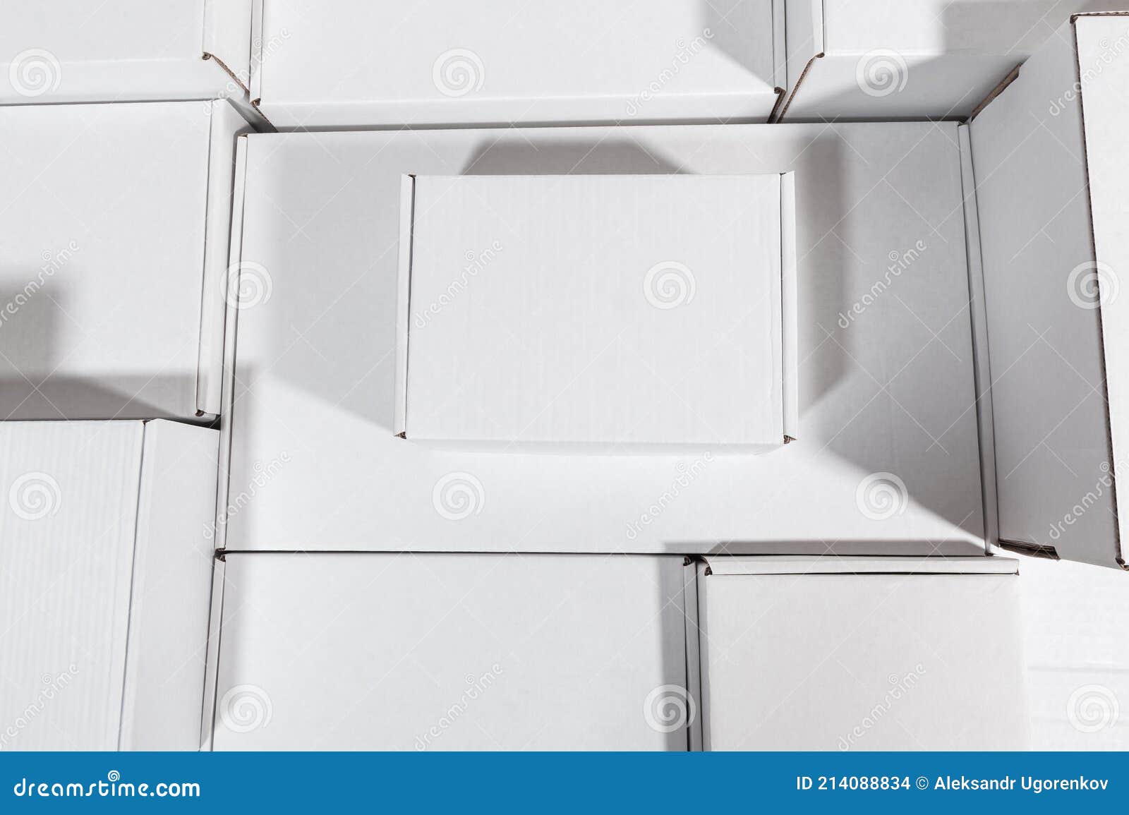 White Cardboard Boxes Different Sizes Stock Photo Image of empty